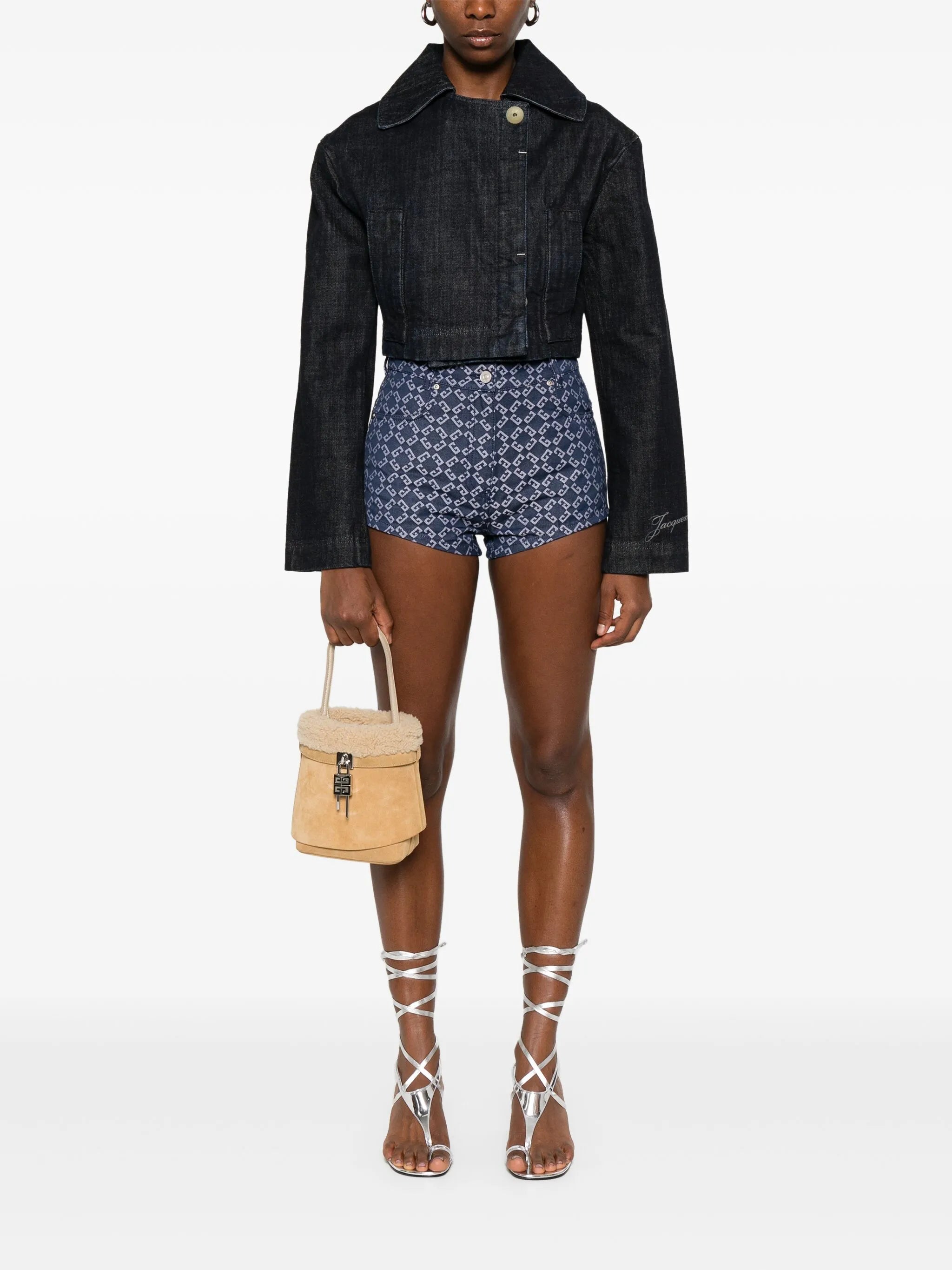 Monogram 72 denim shorts