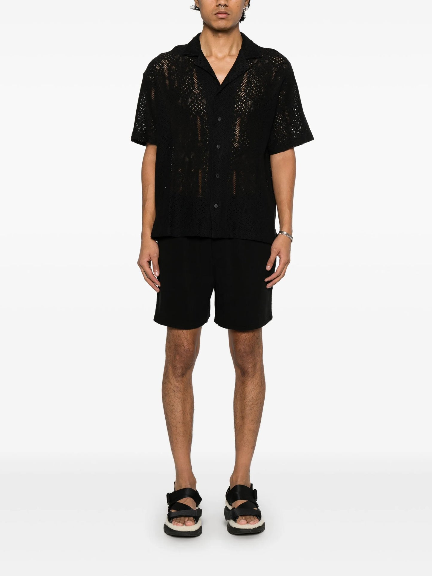 knitted-detail shorts