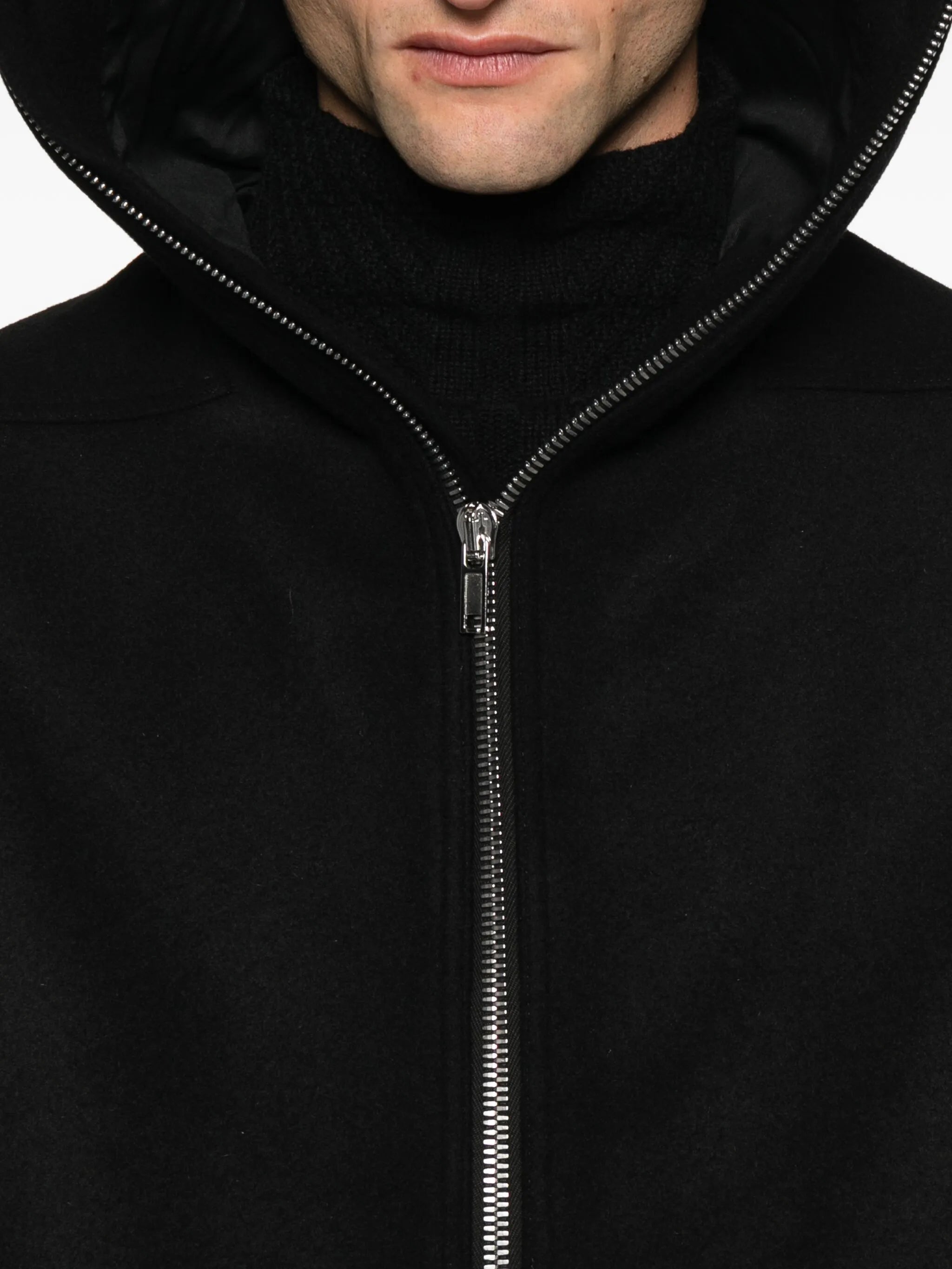 hooded raincoat