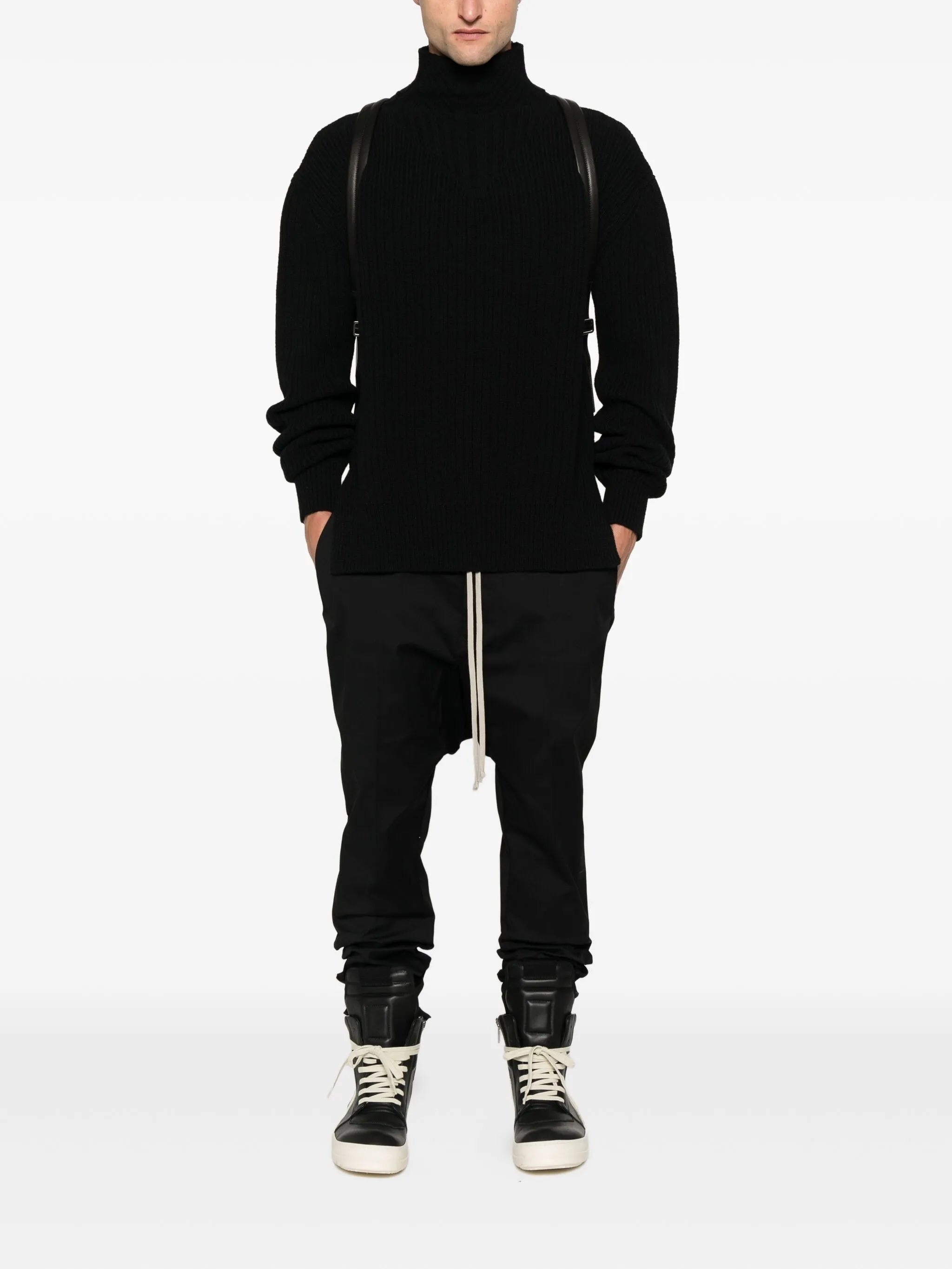 high-neck sweater