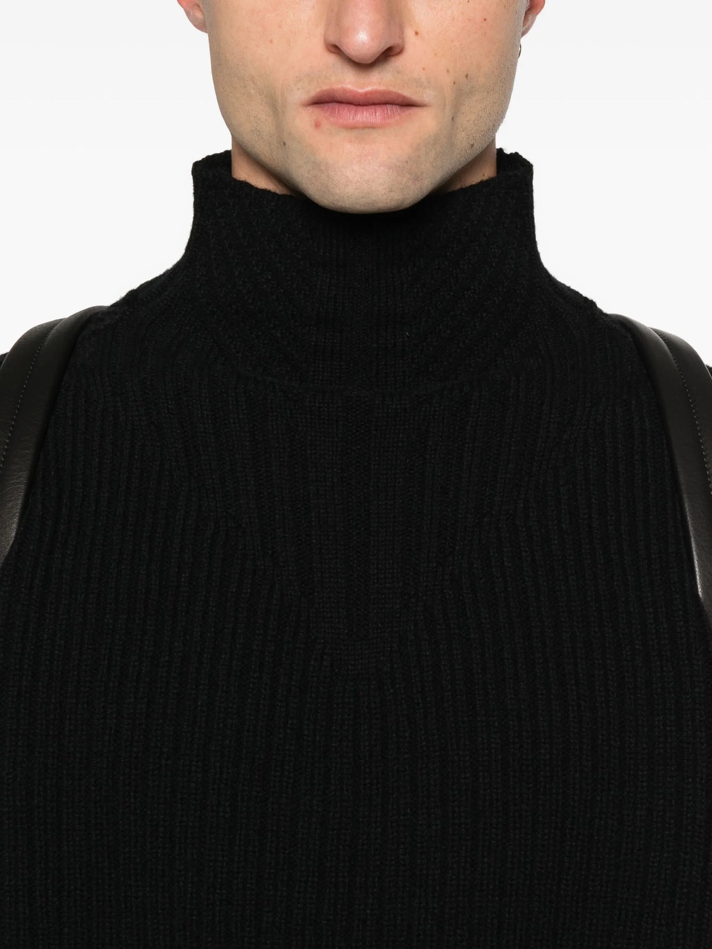 high-neck sweater