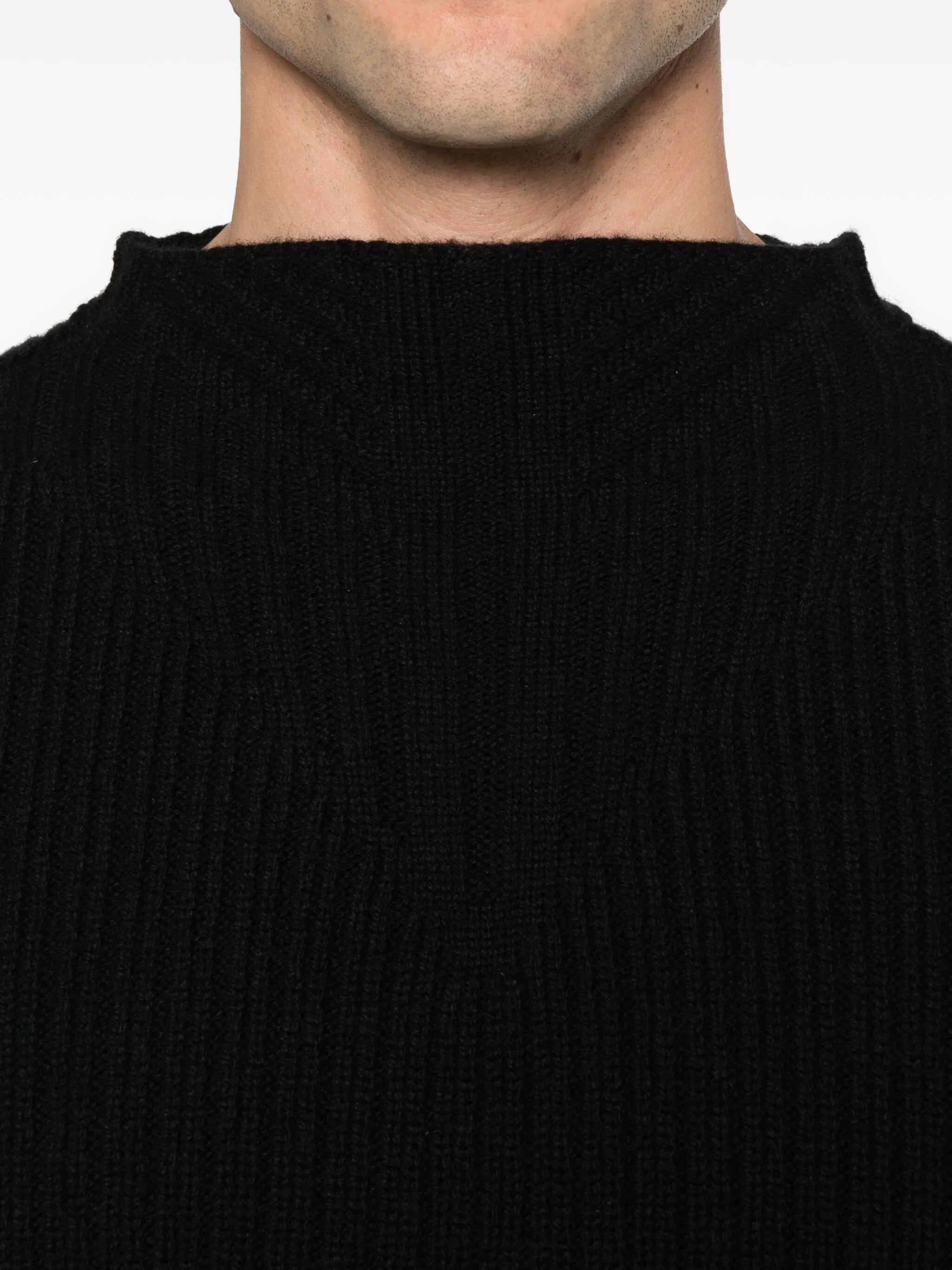 mock-neck sweater