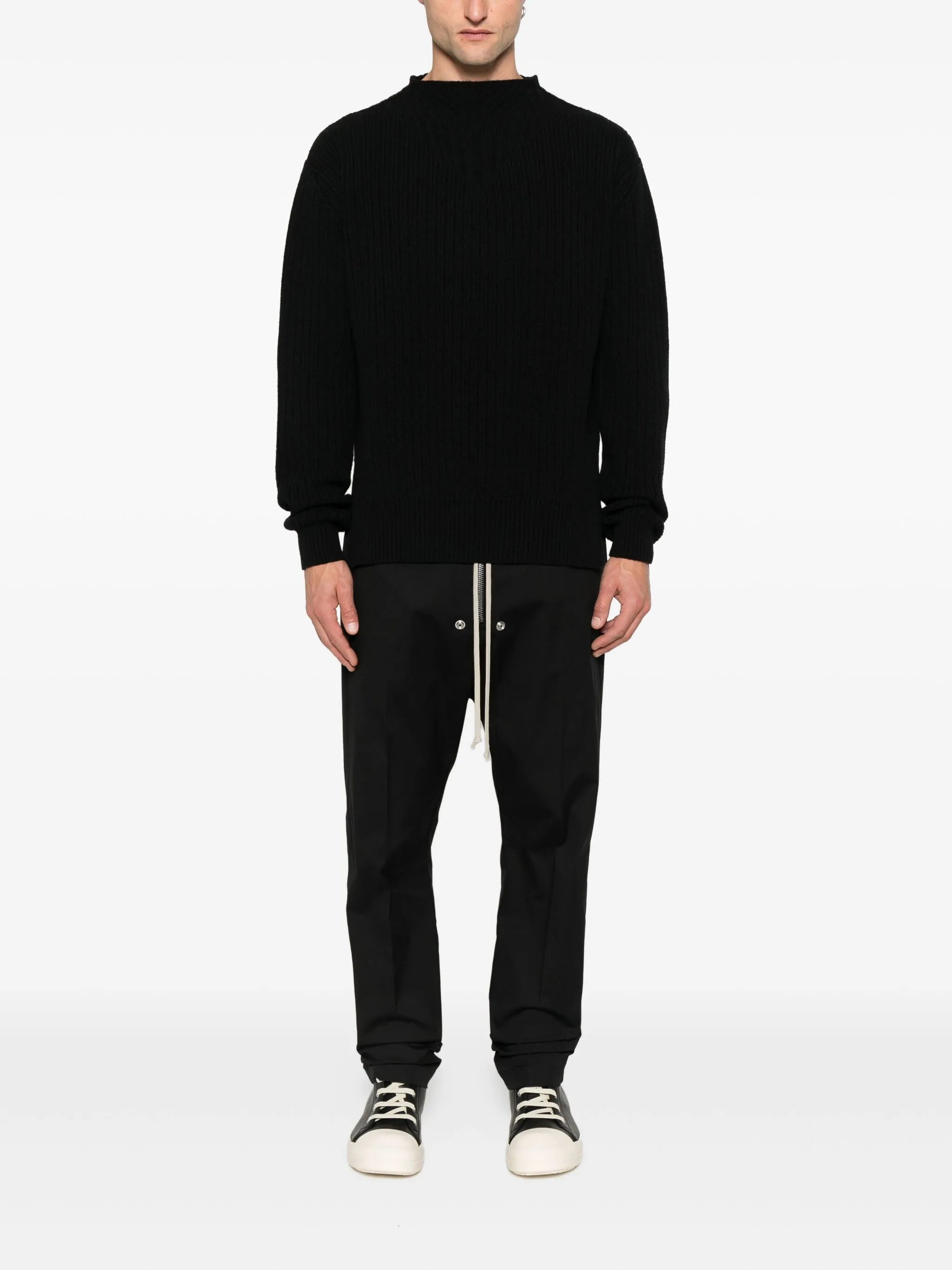 mock-neck sweater
