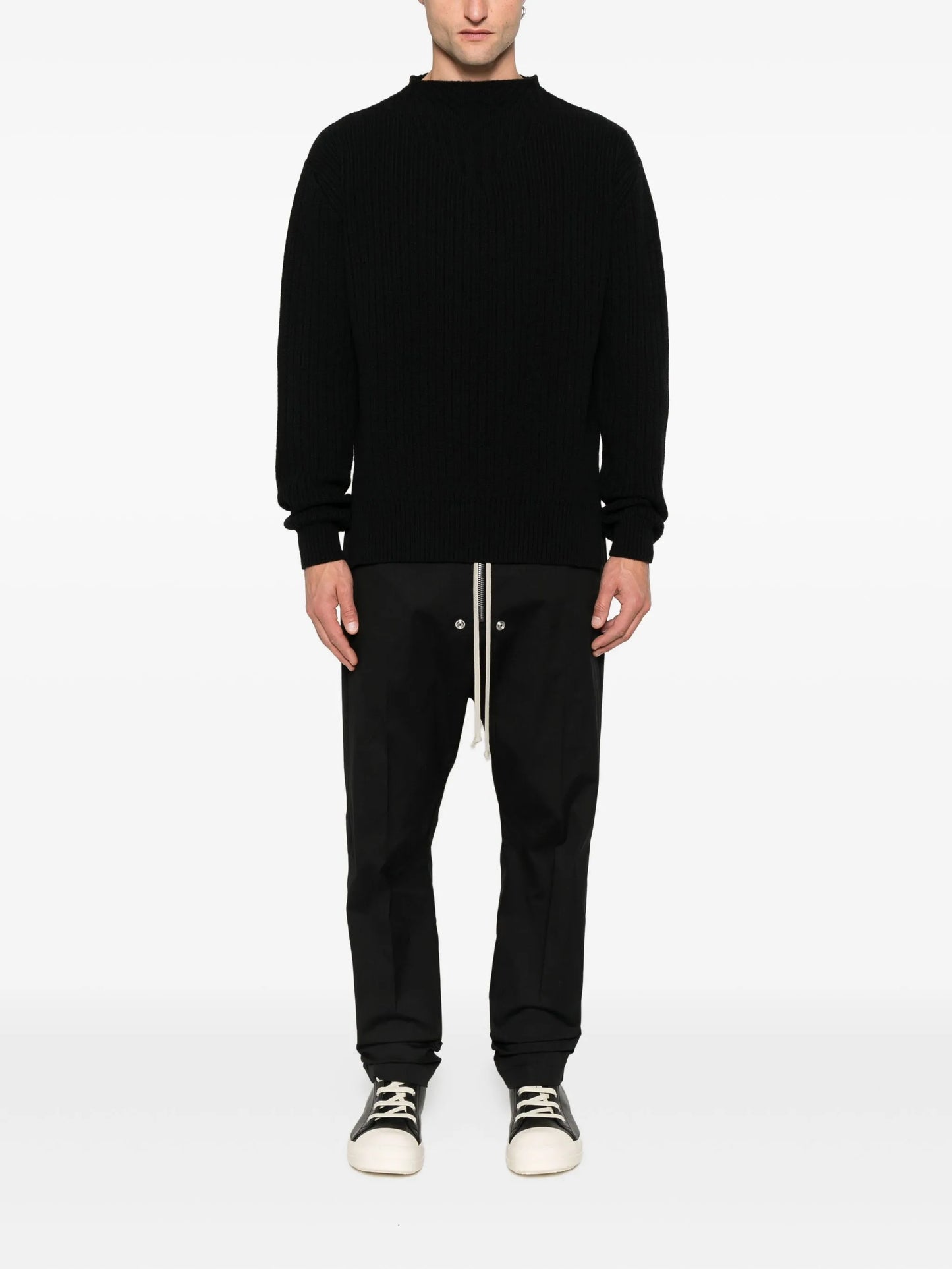 mock-neck sweater
