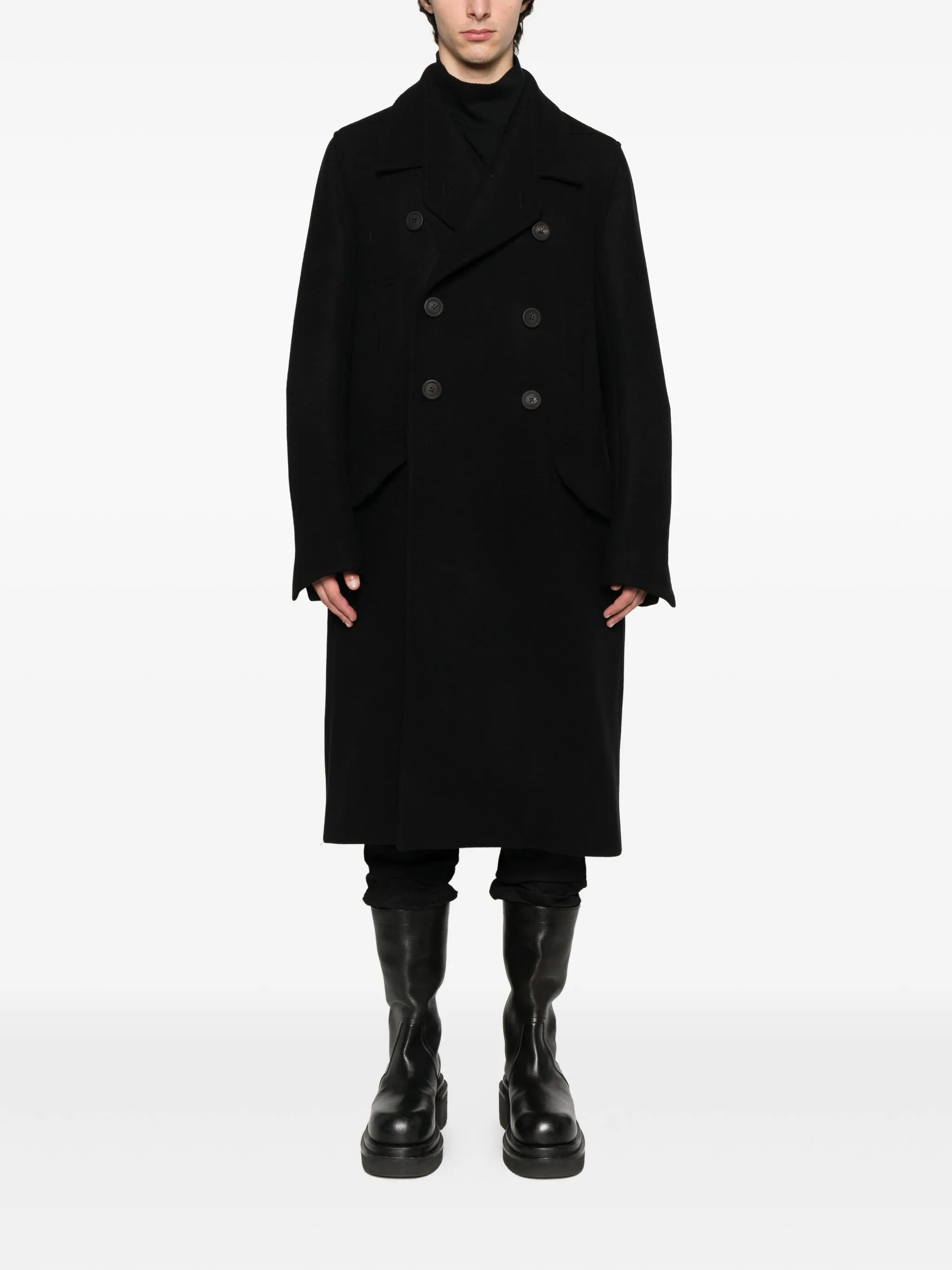 double-breasted coat