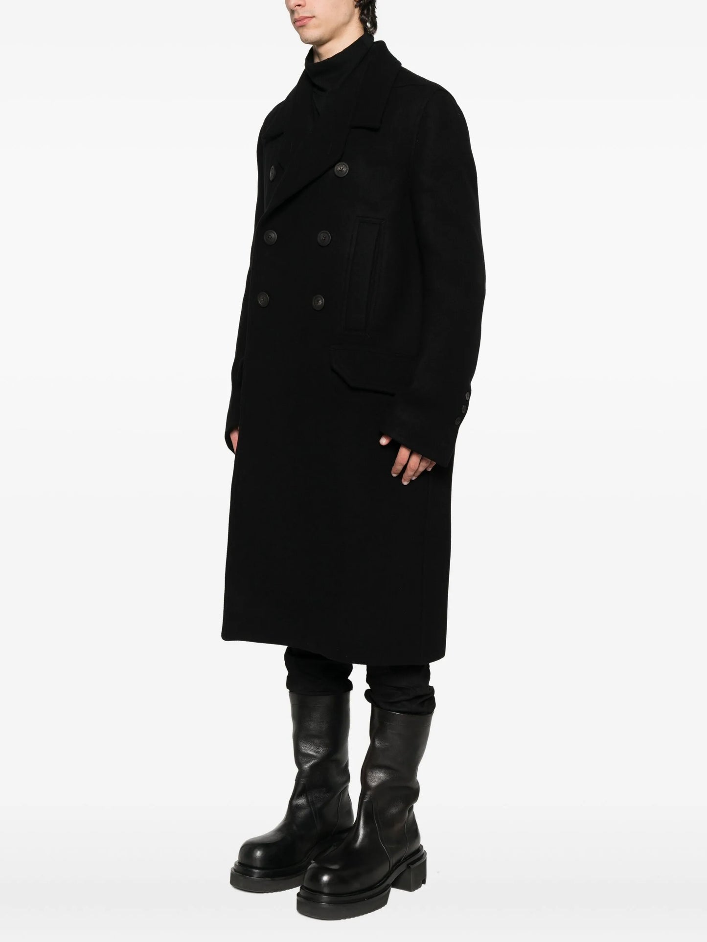 double-breasted coat