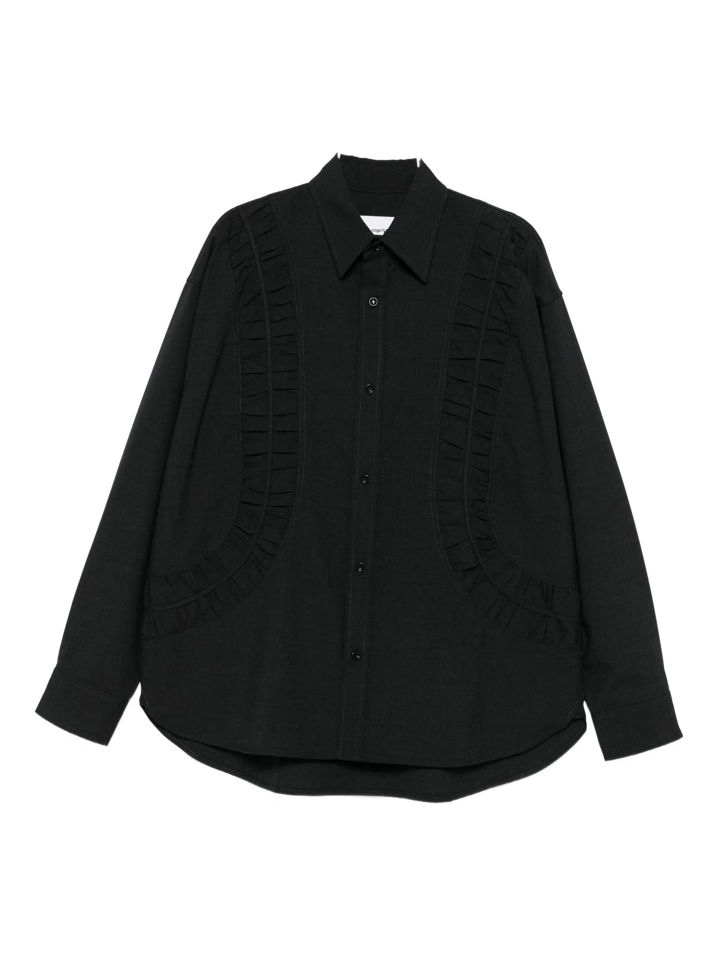 ruched-panel shirt