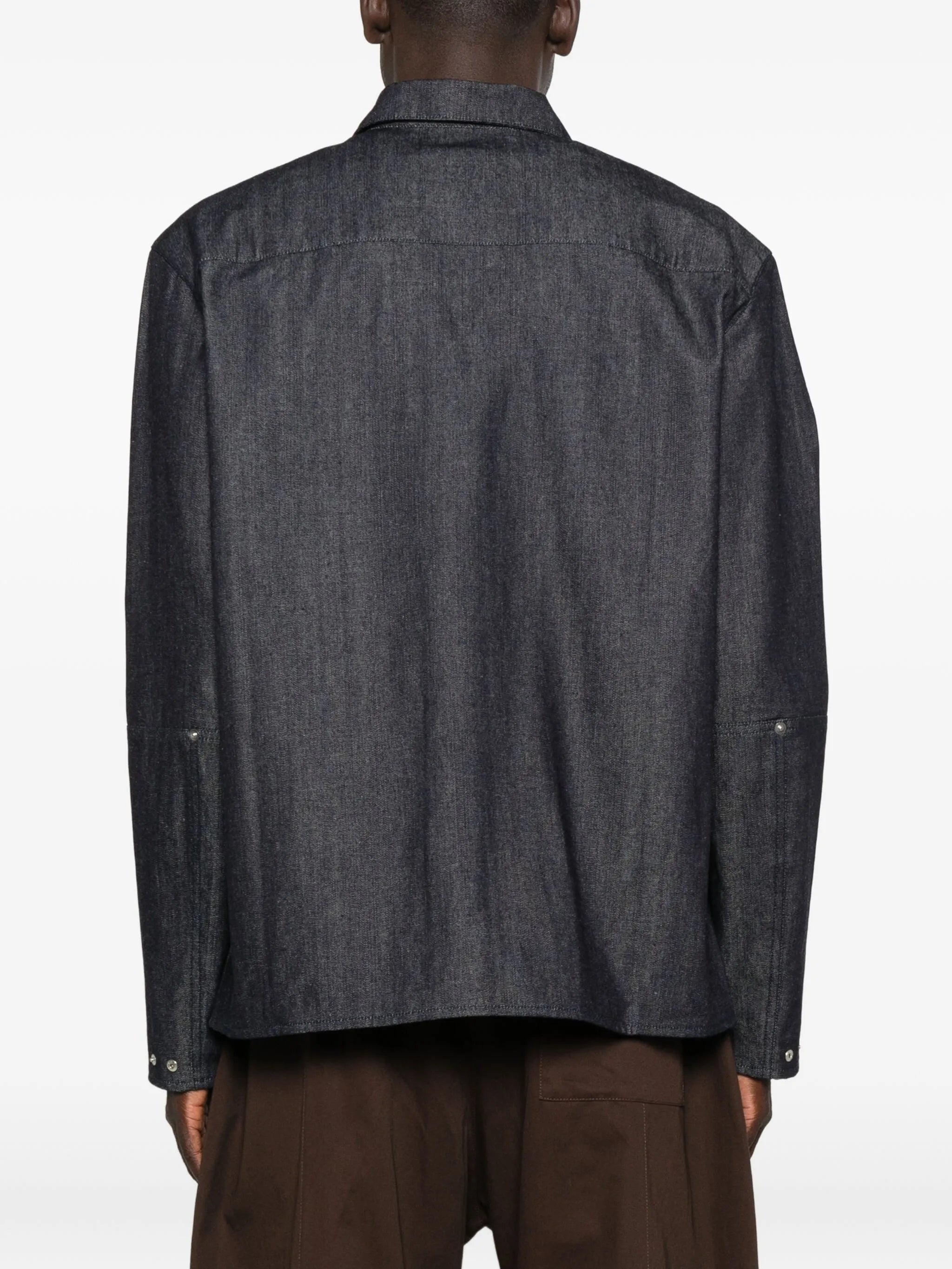 long-sleeved denim shirt