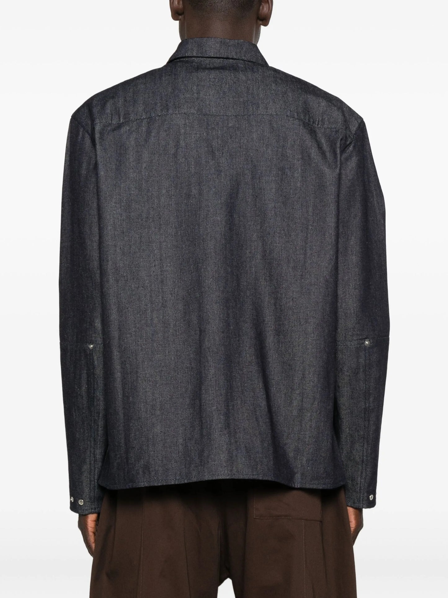 long-sleeved denim shirt