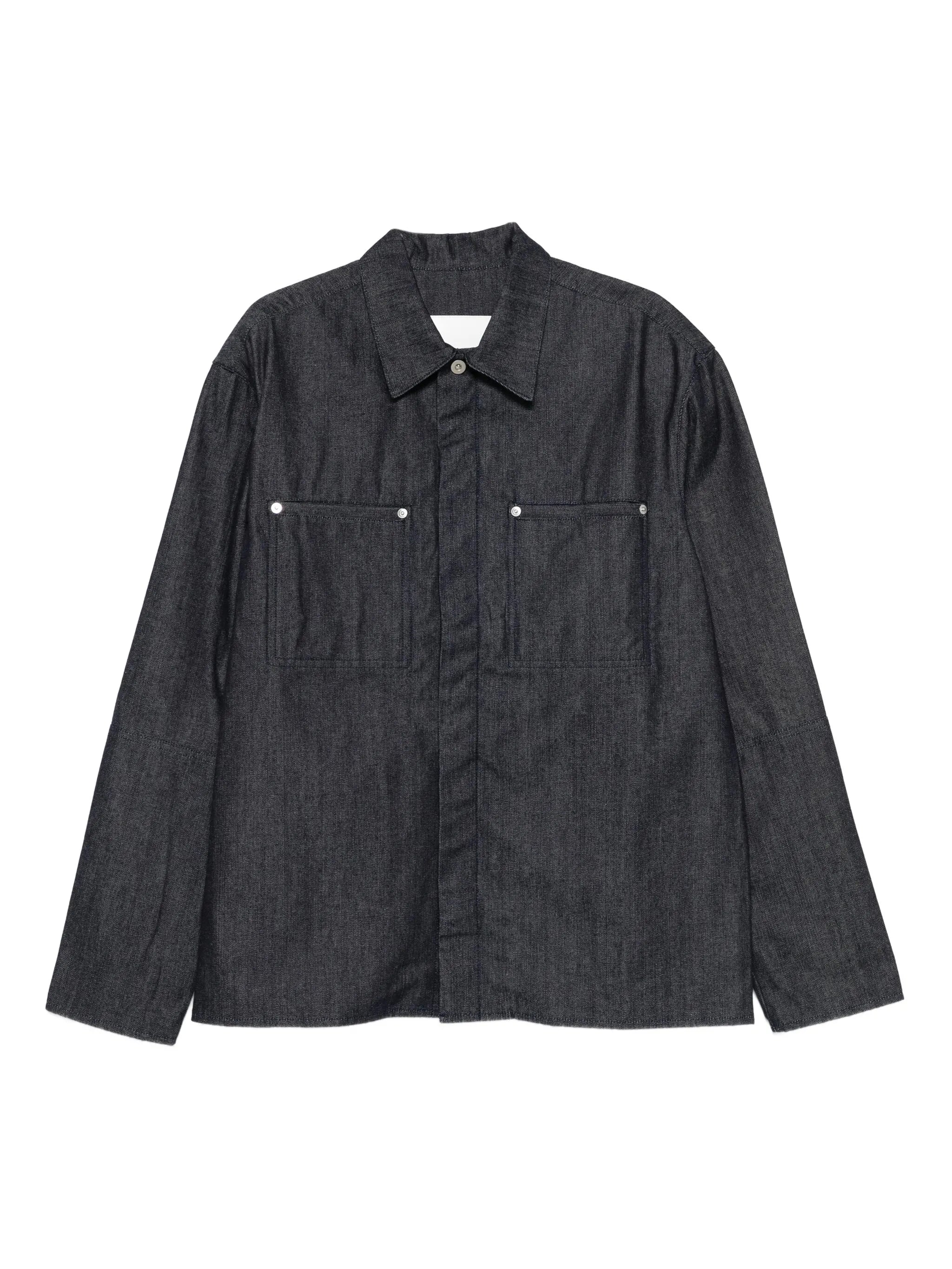 long-sleeved denim shirt