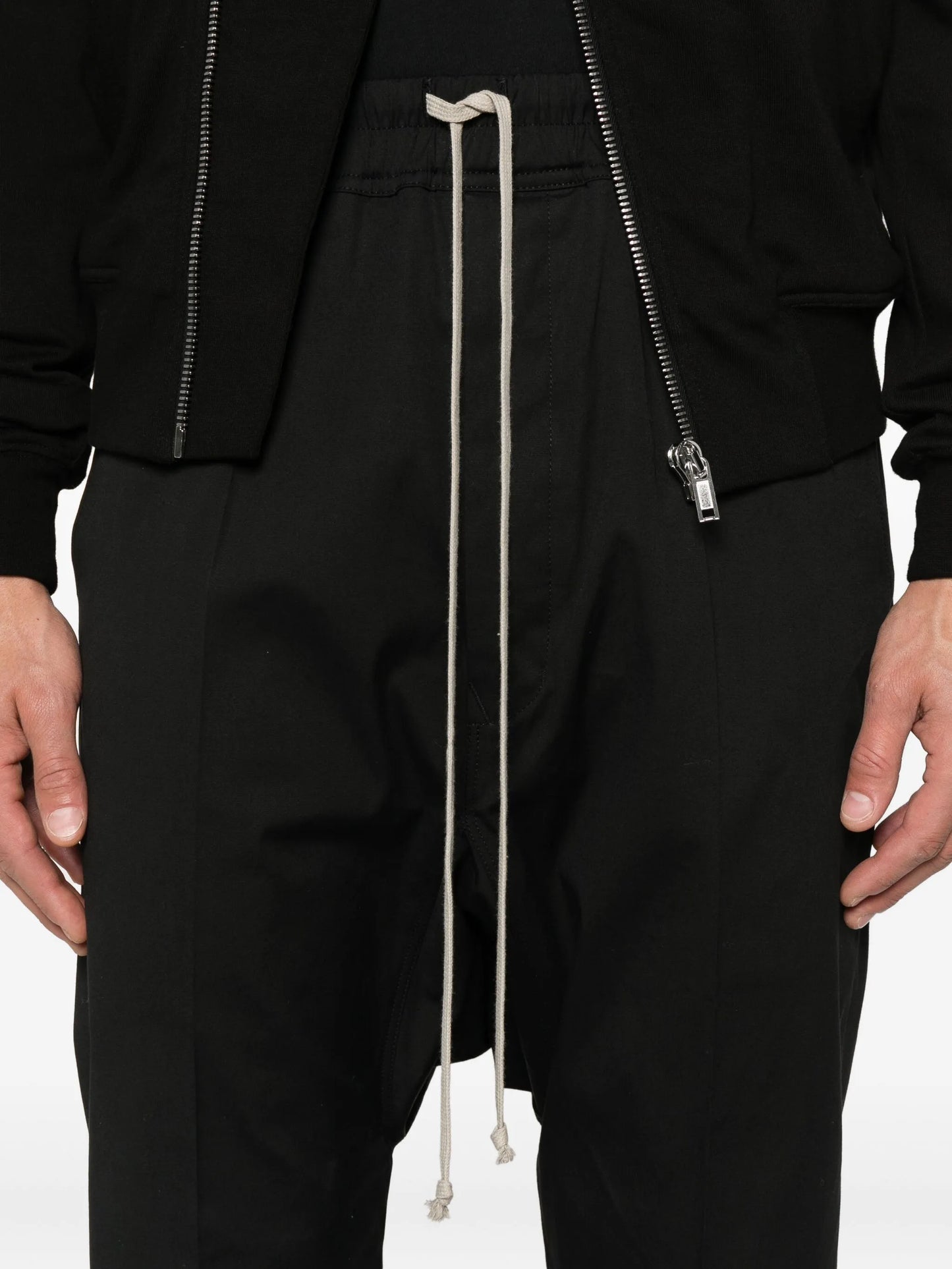 drawstring cropped trousers