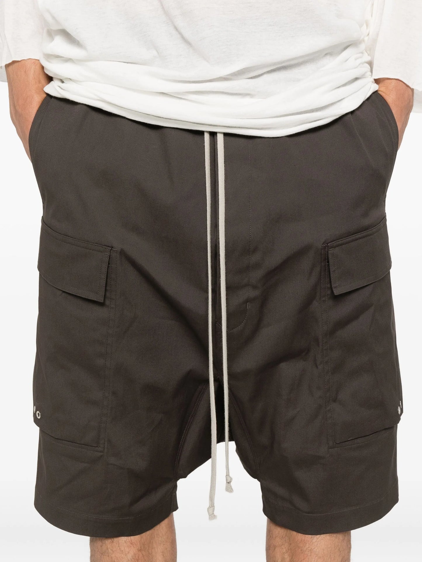 drawstring cargo shorts