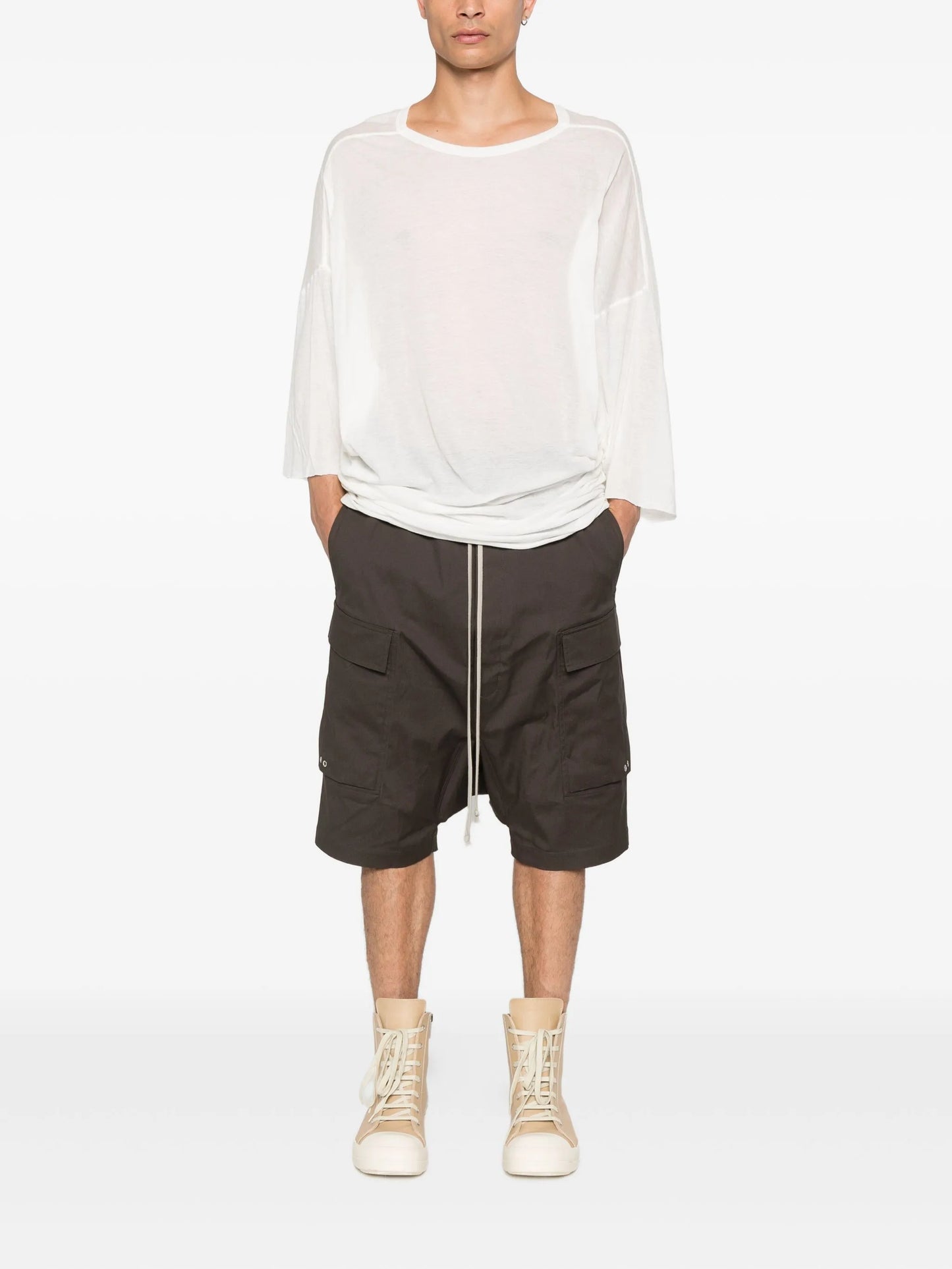 drawstring cargo shorts