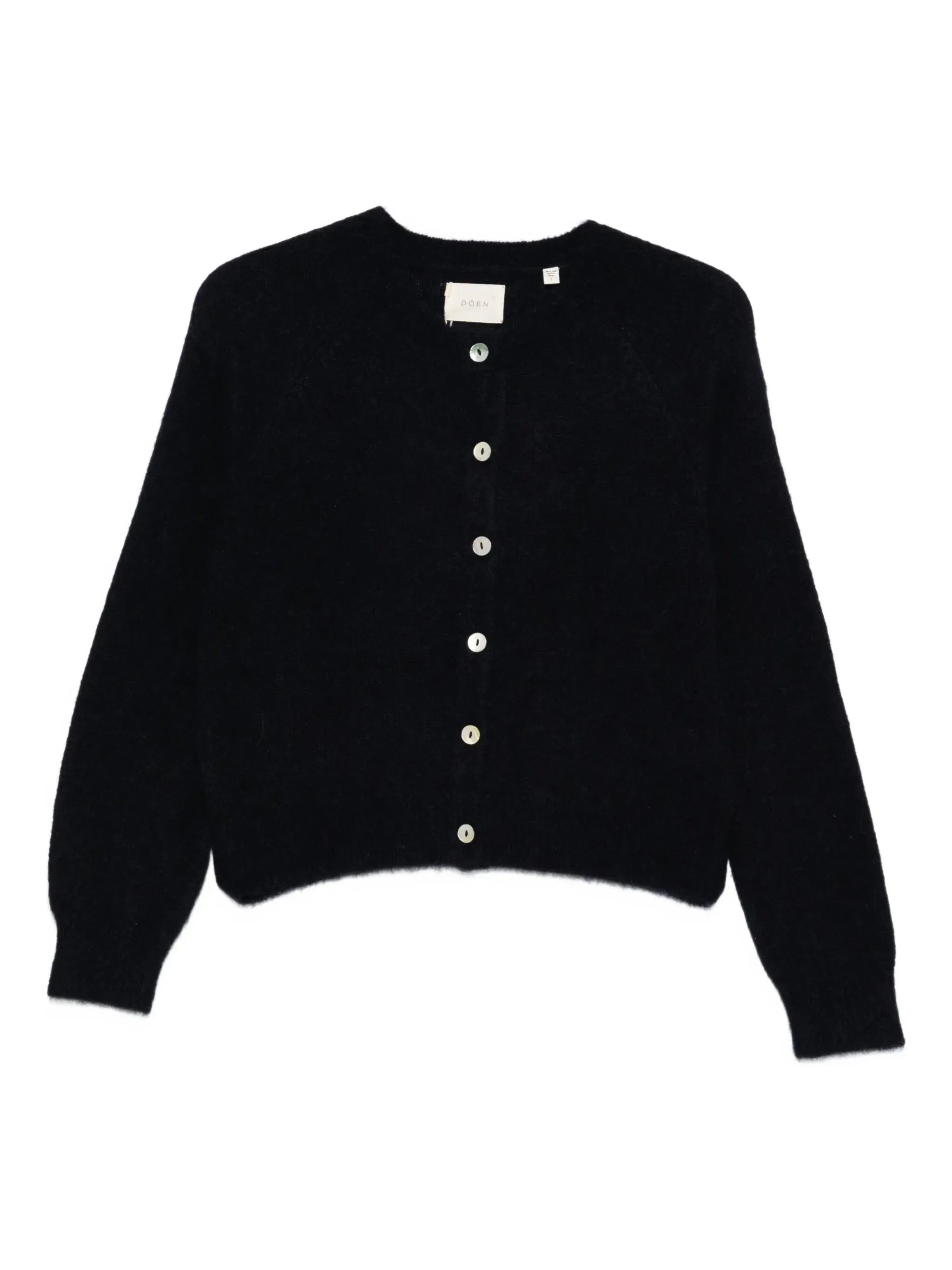 fine-knit button-up cardigan