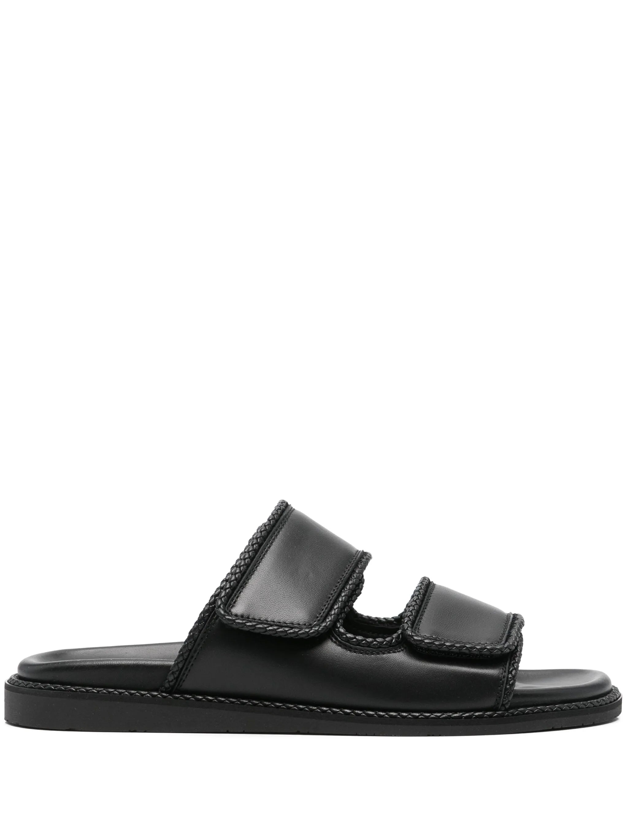 braided leather sandals