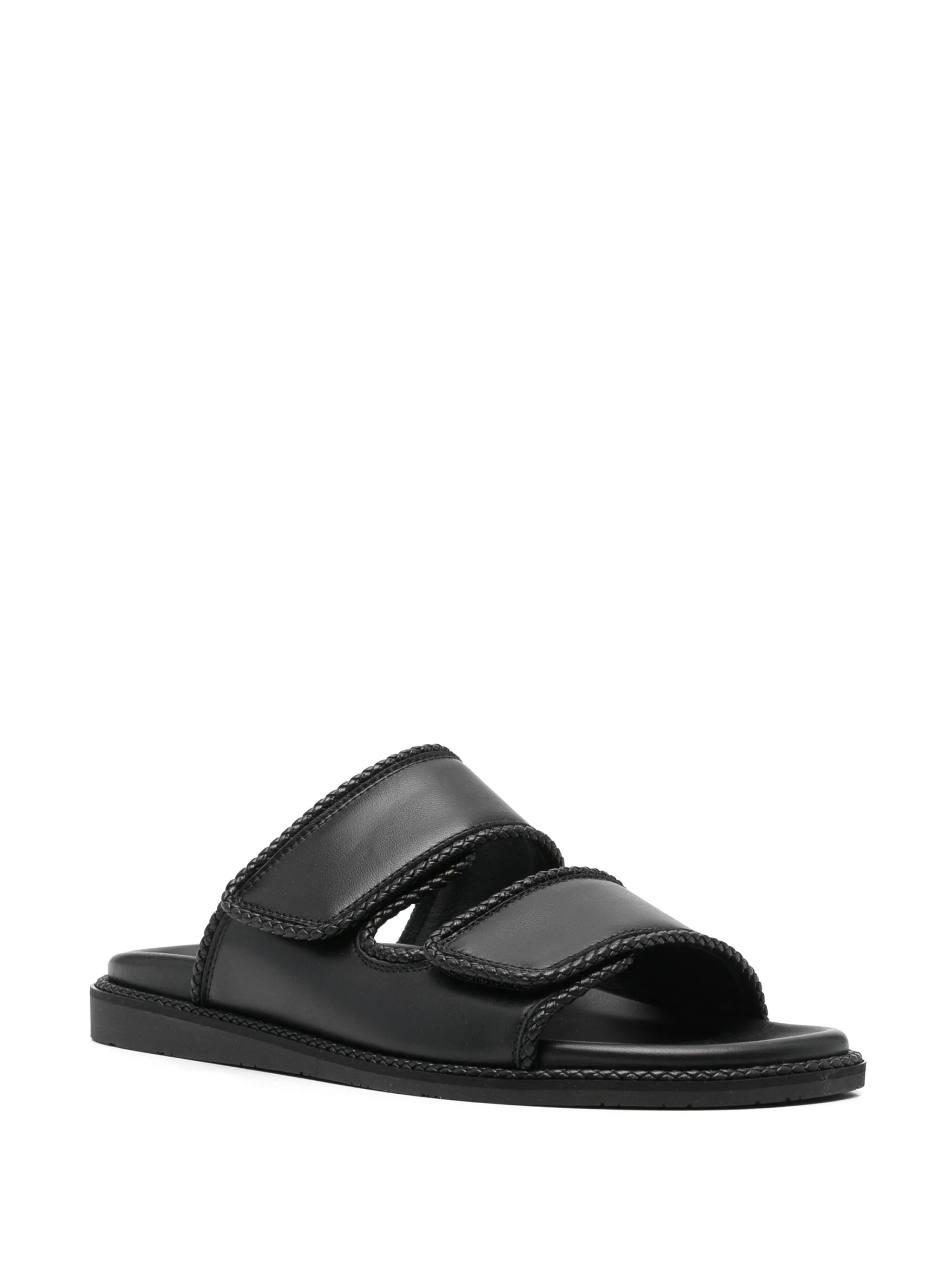 braided leather sandals