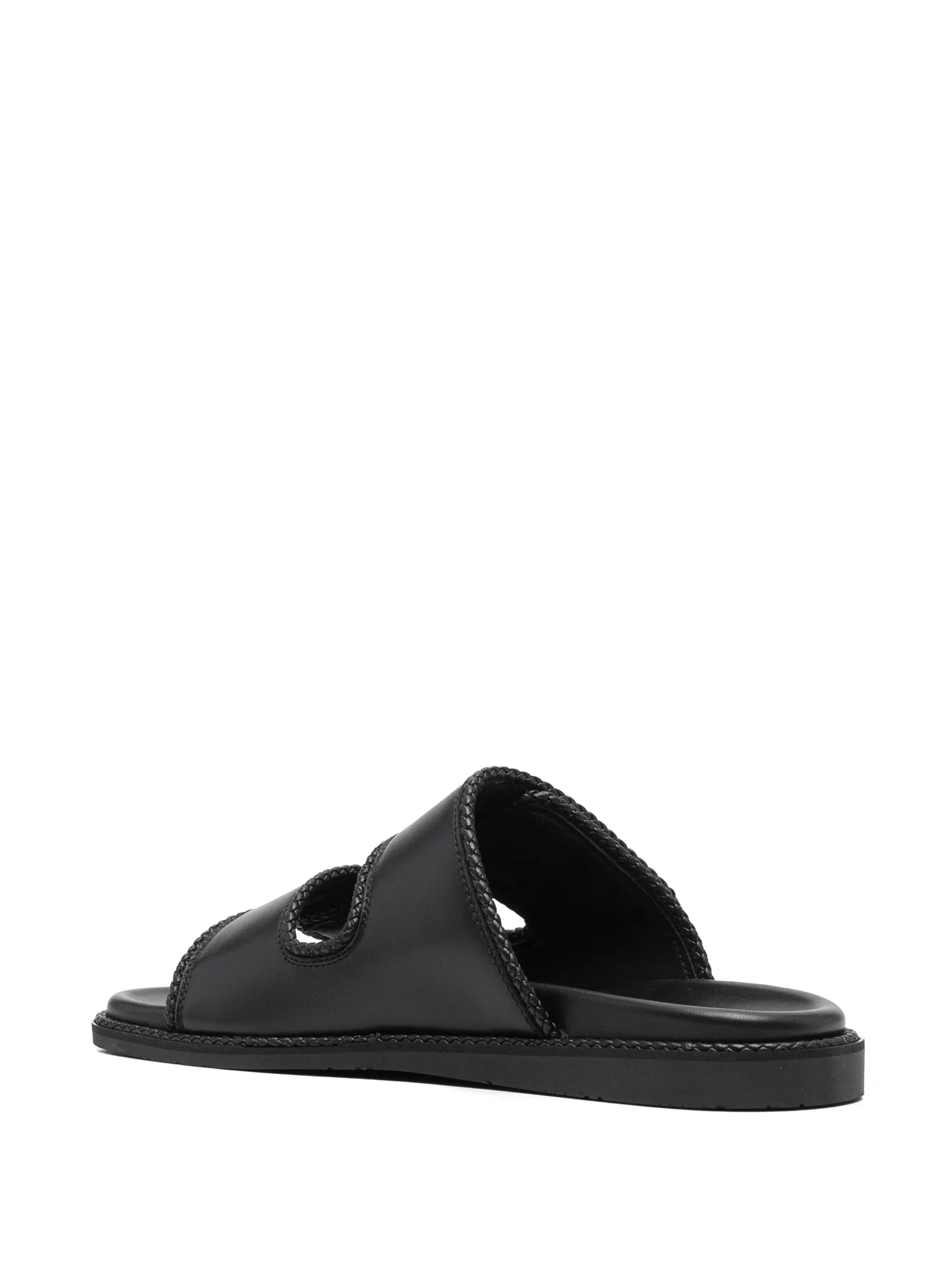 braided leather sandals