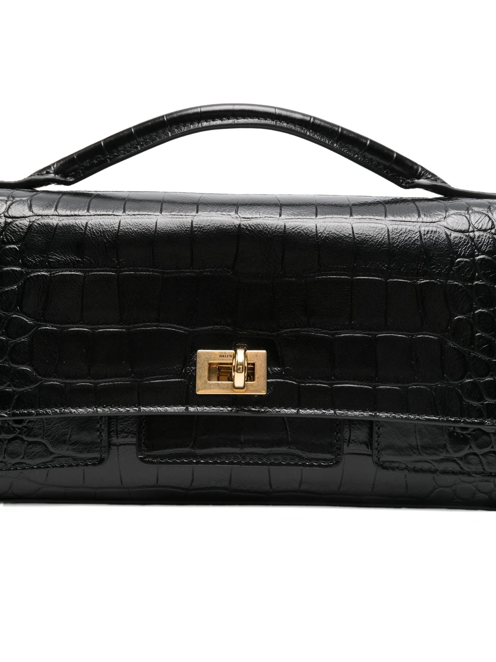 embossed croc crossbody bag
