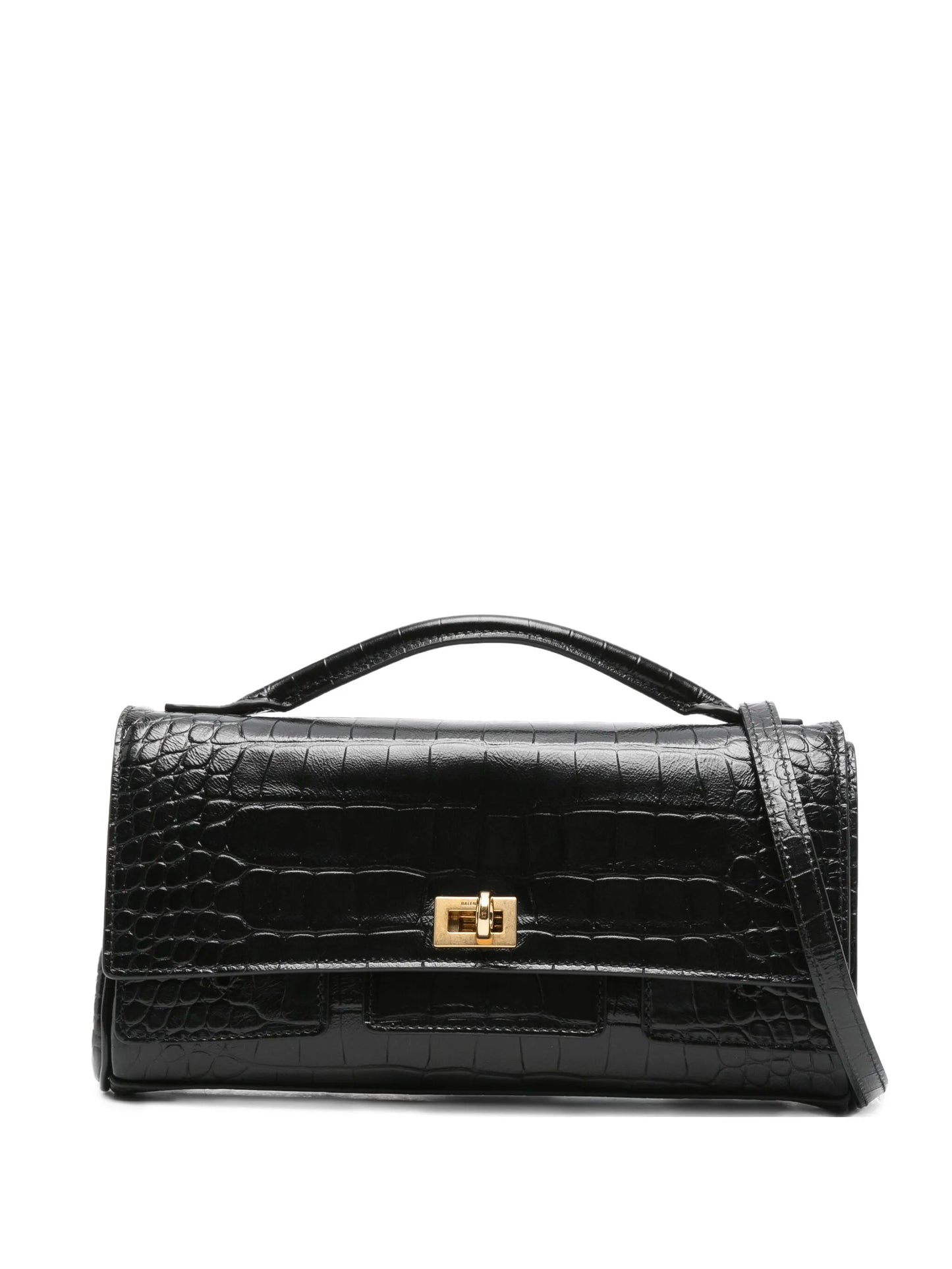 embossed croc crossbody bag