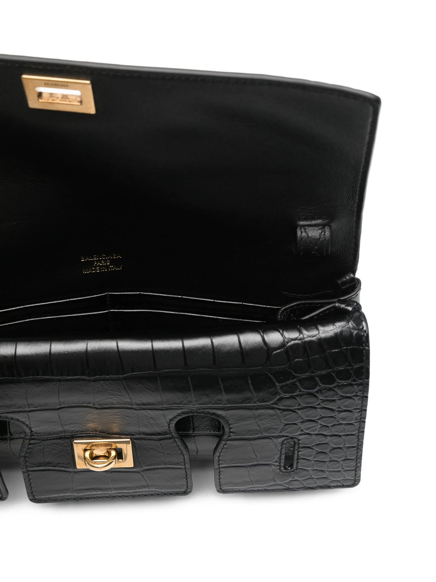 embossed-crocodile cross body bag