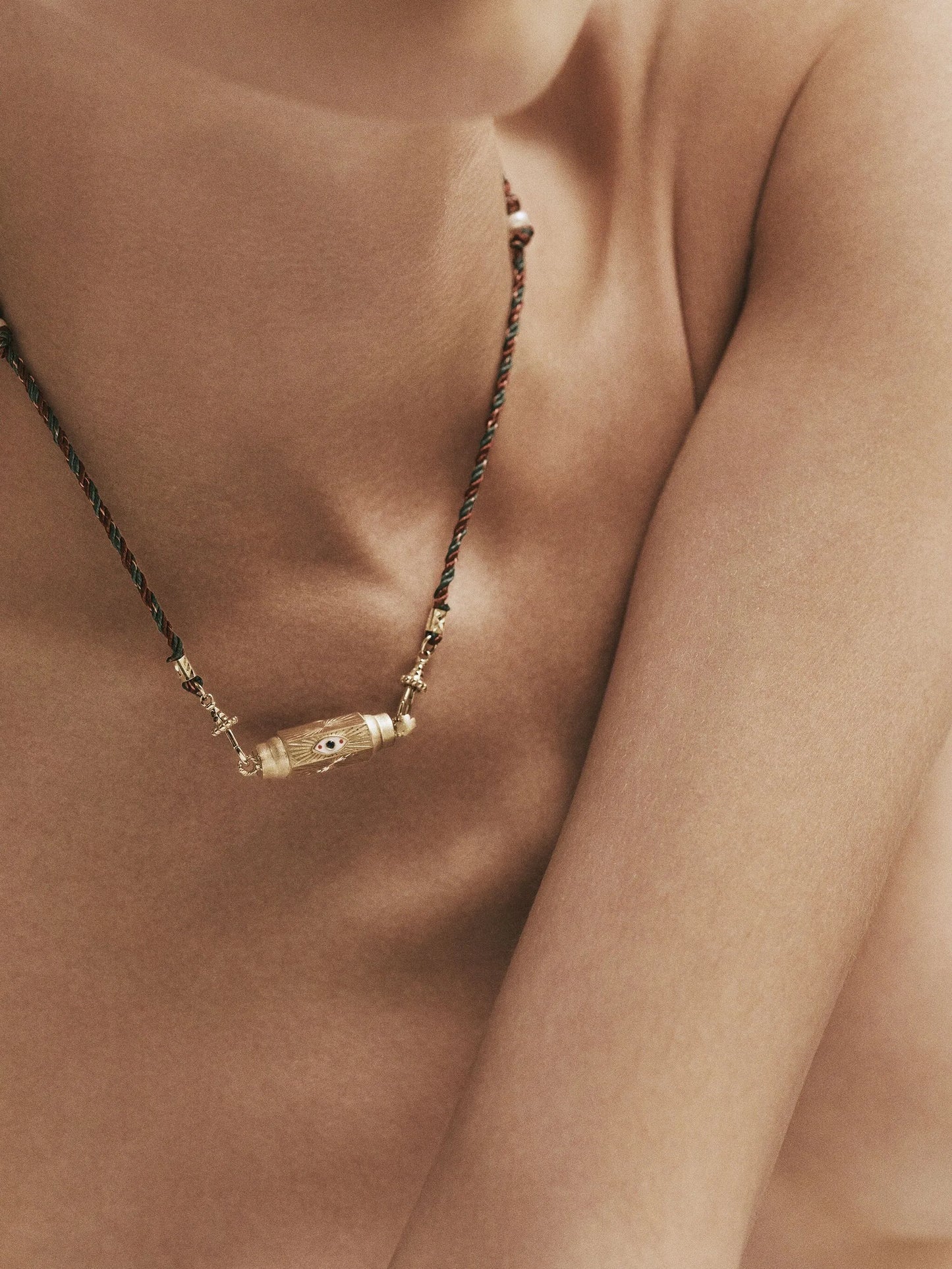 14K gold Mauli necklace