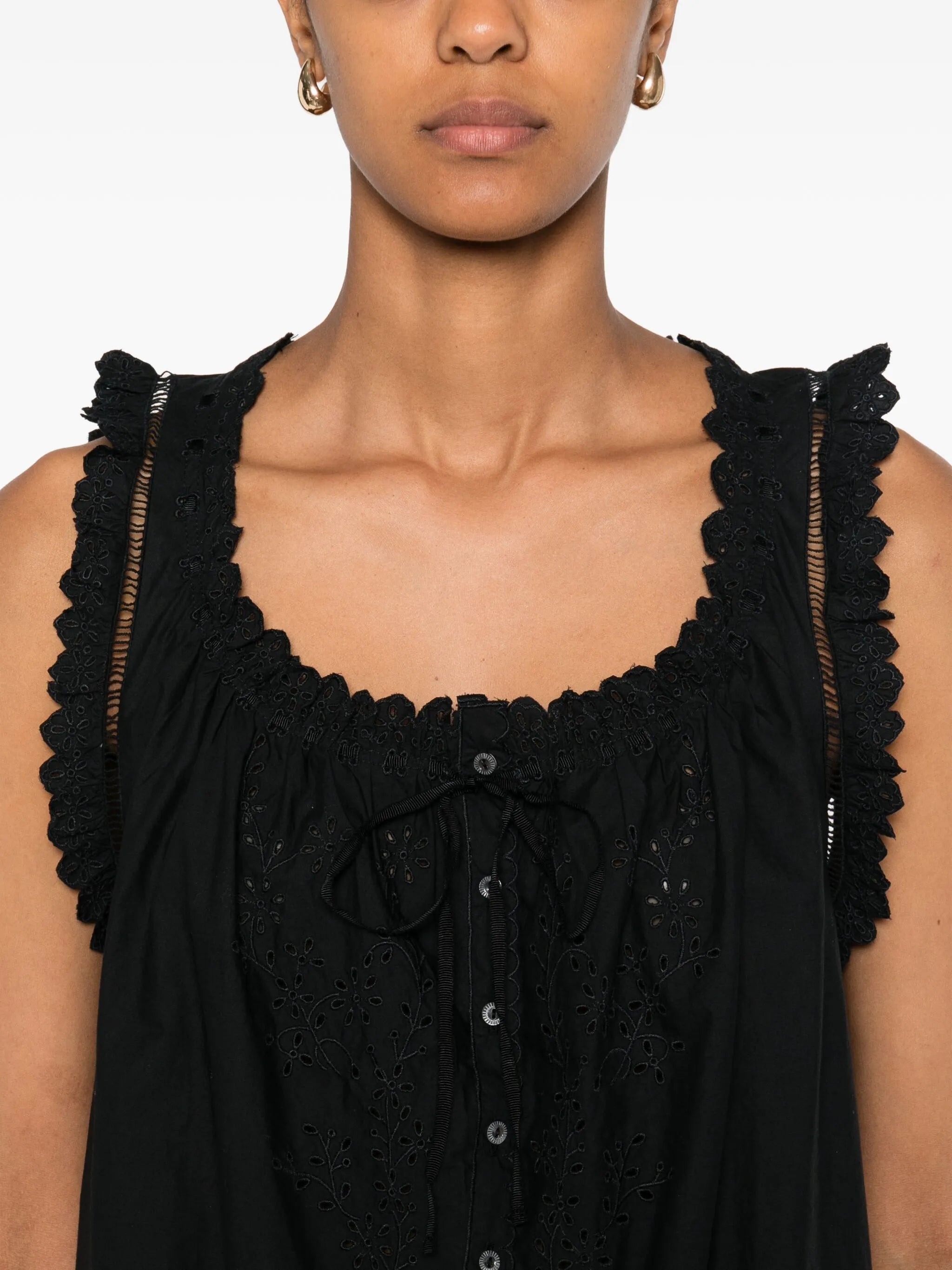 Nessie broderie-anglaise mini dress