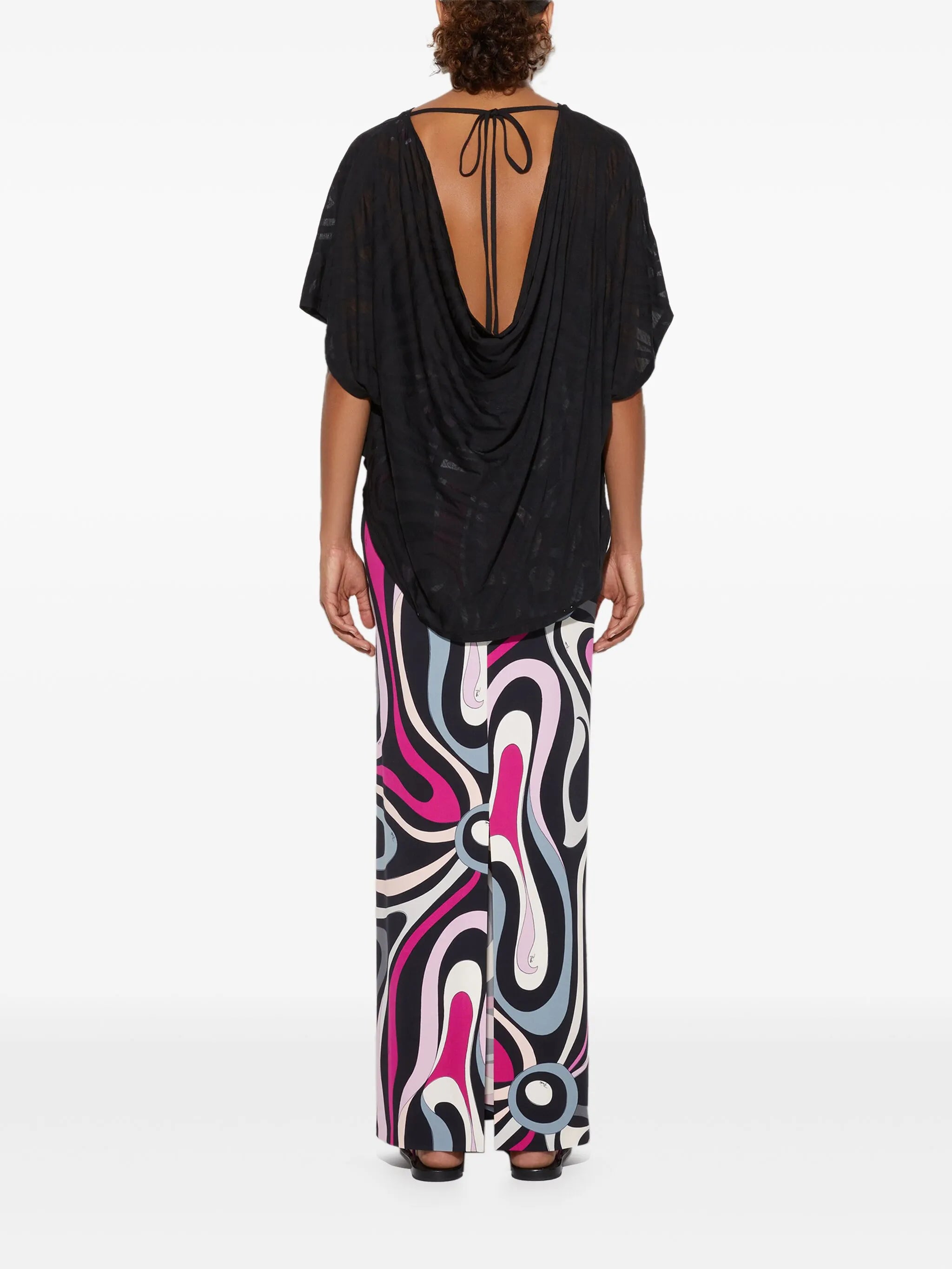 Marmo-print maxi skirt