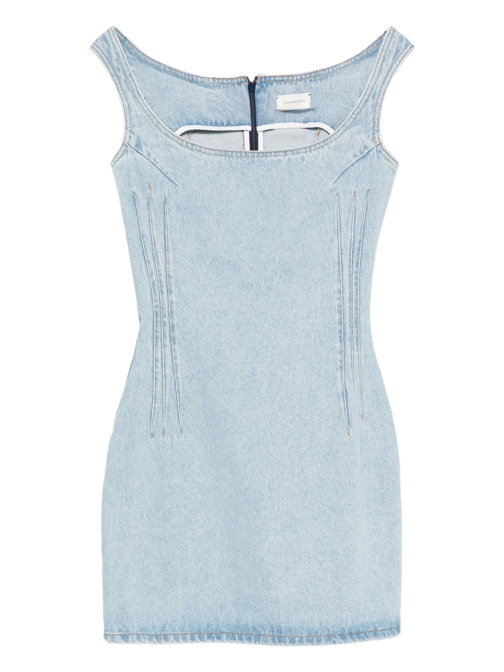 denim mini dress