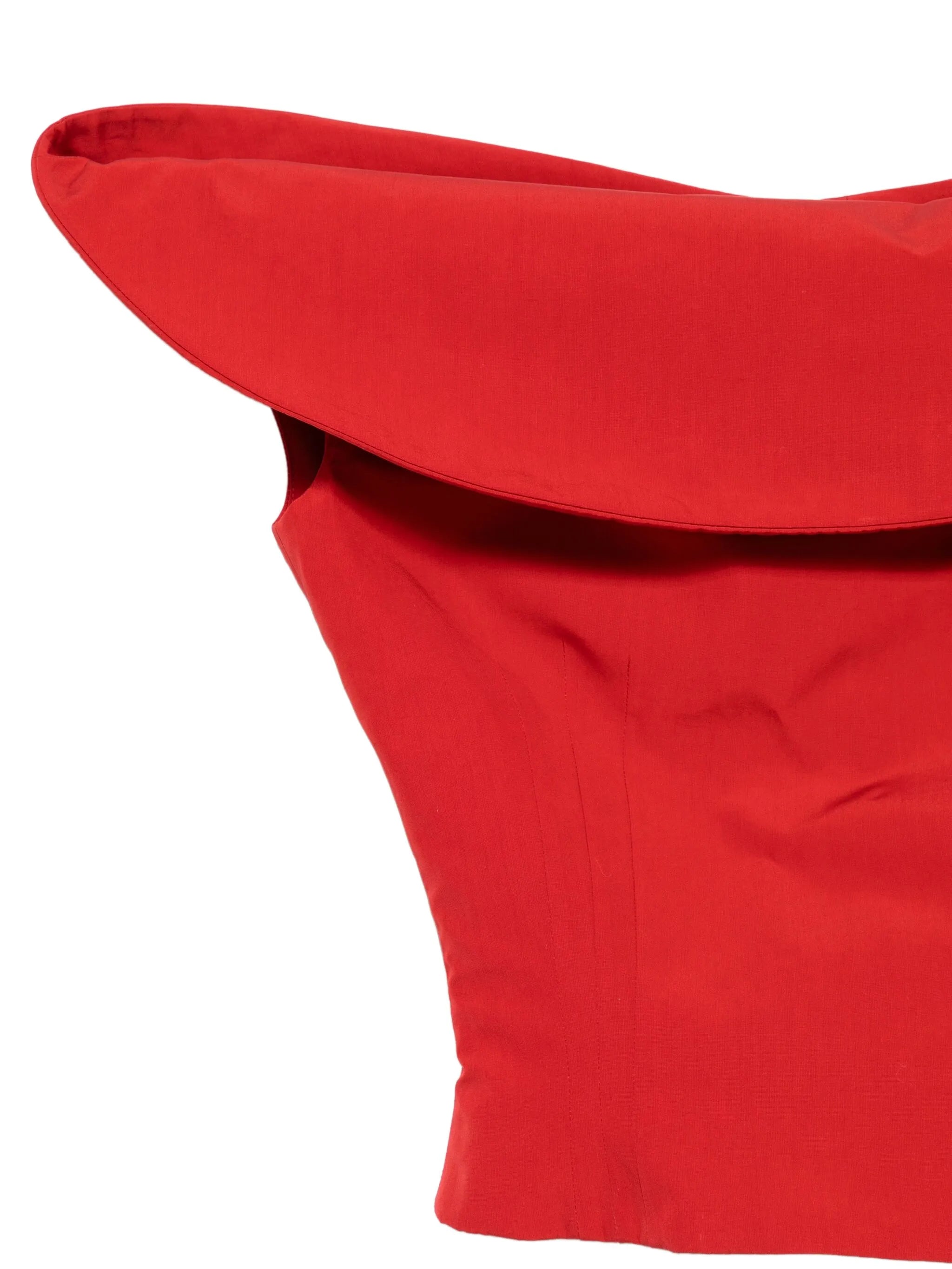 cowl-neck cropped top