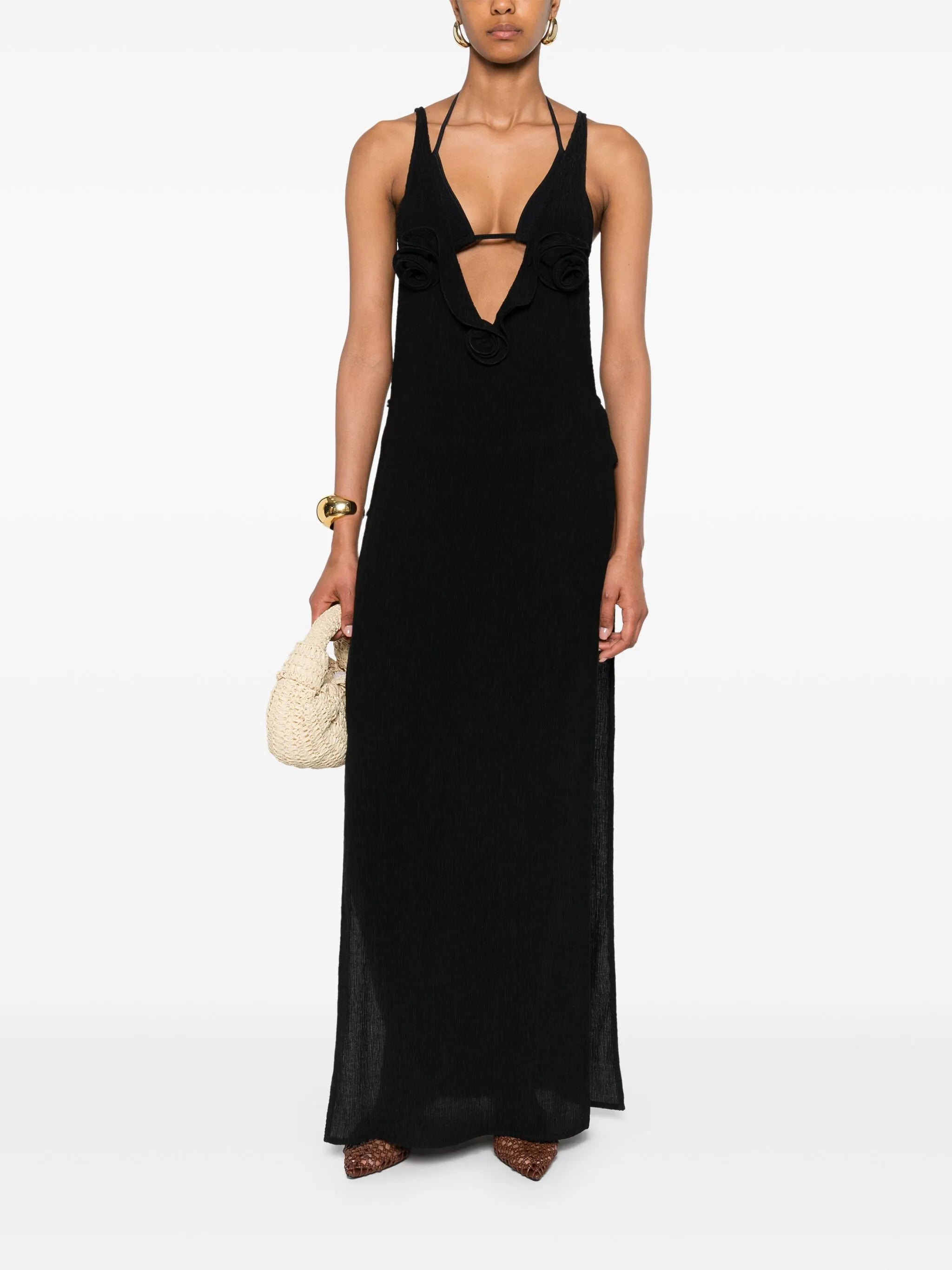 V-neck maxi dress
