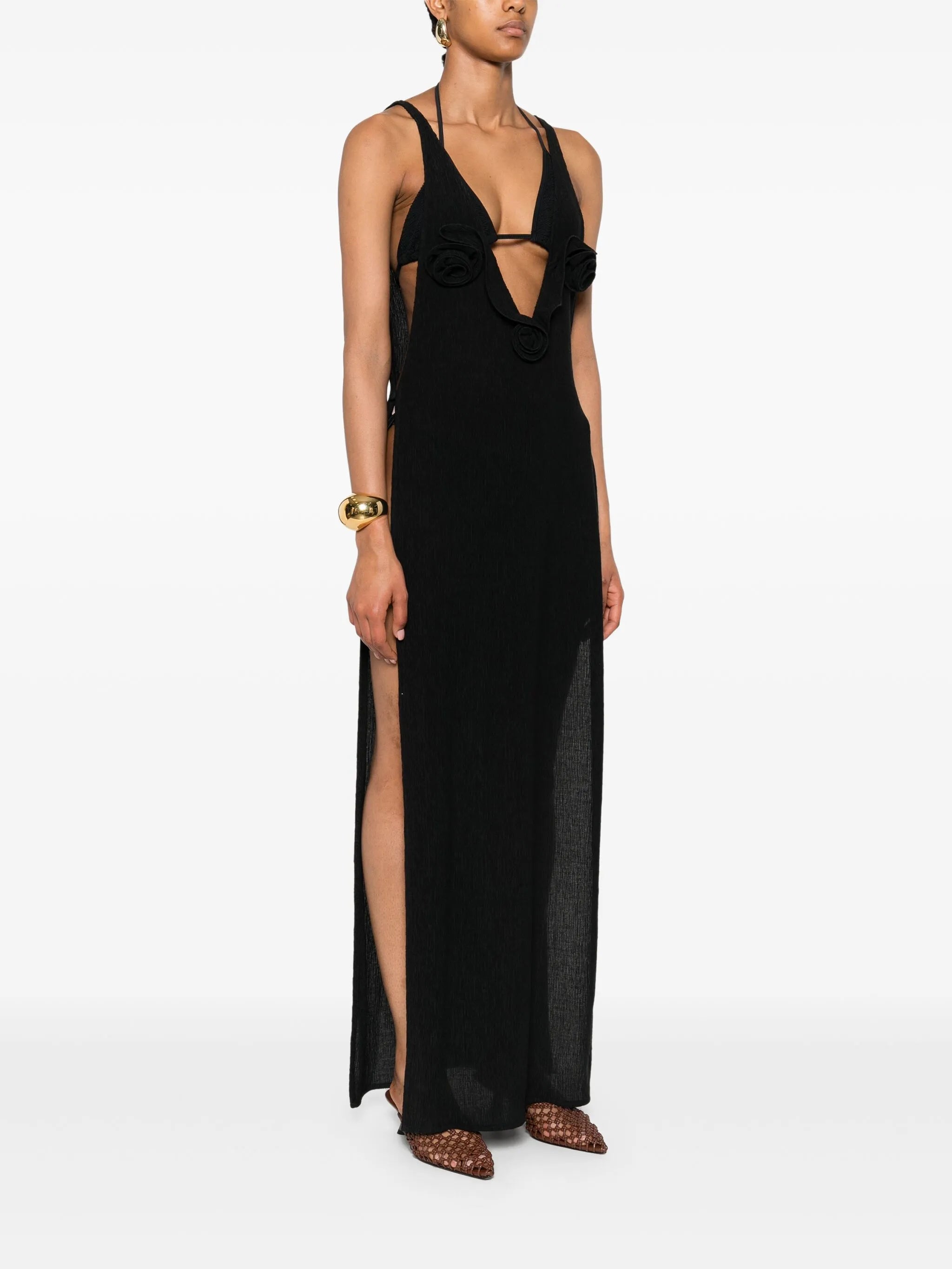V-neck maxi dress