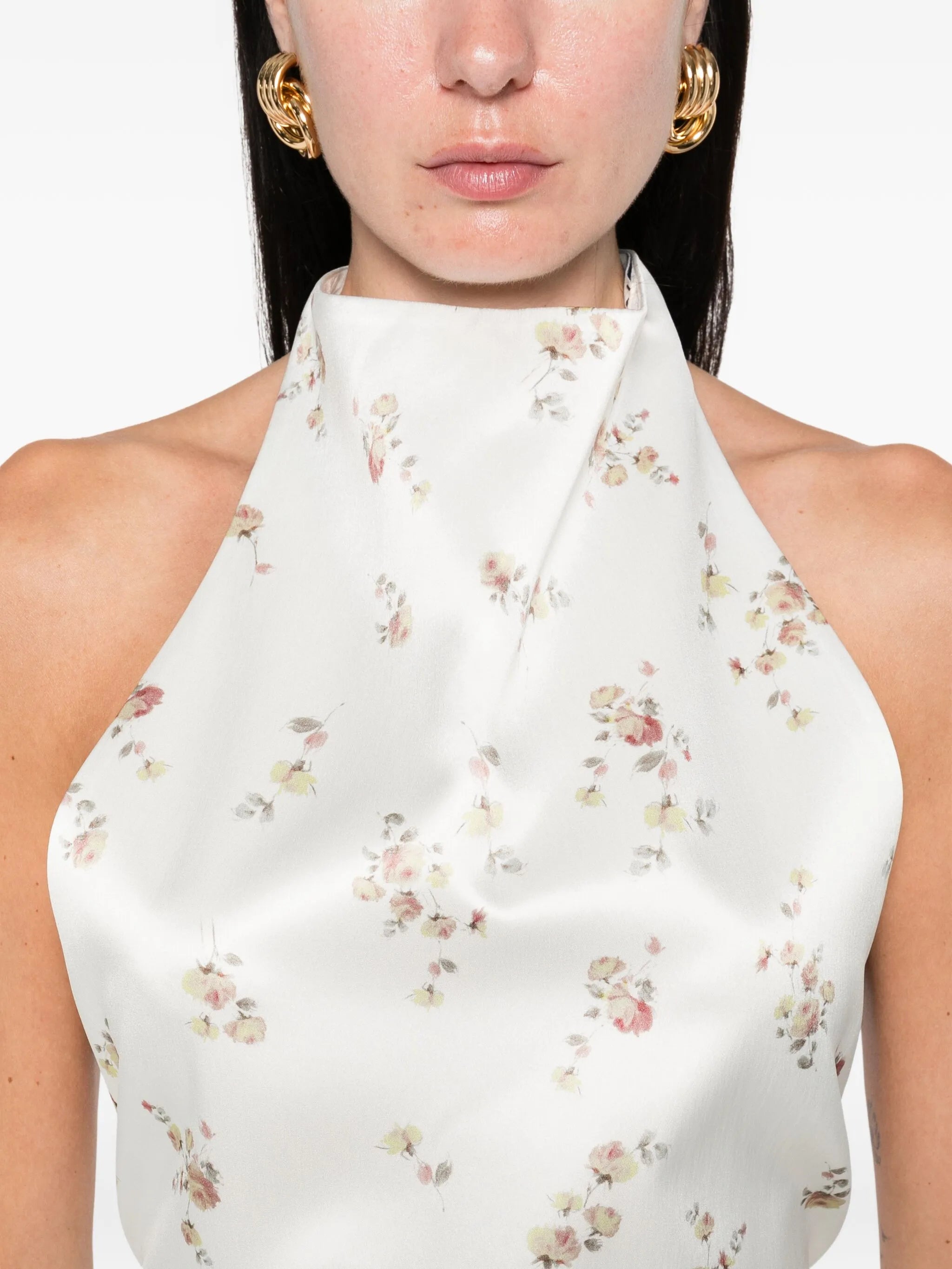 floral-print blouse