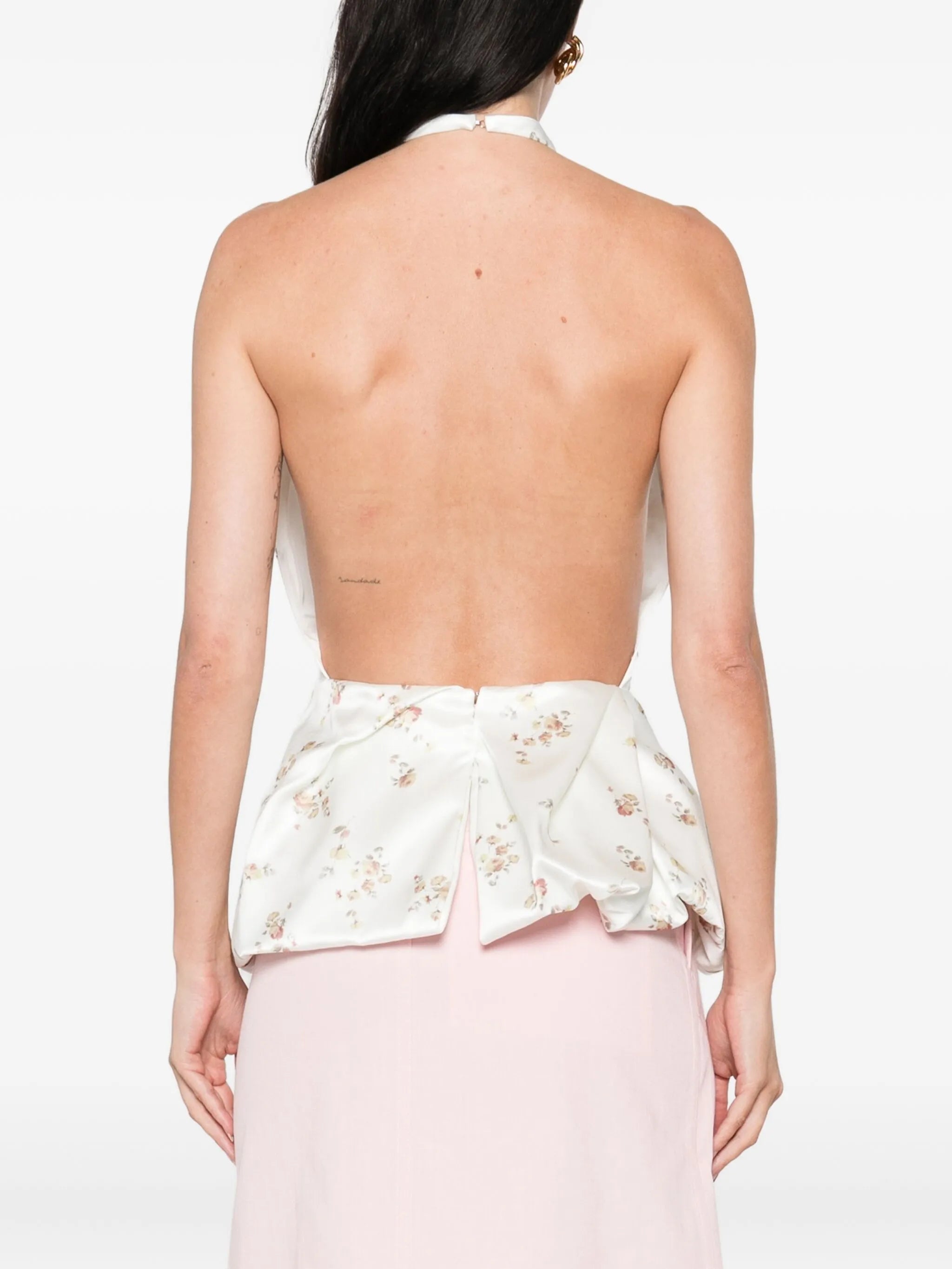 floral-print blouse