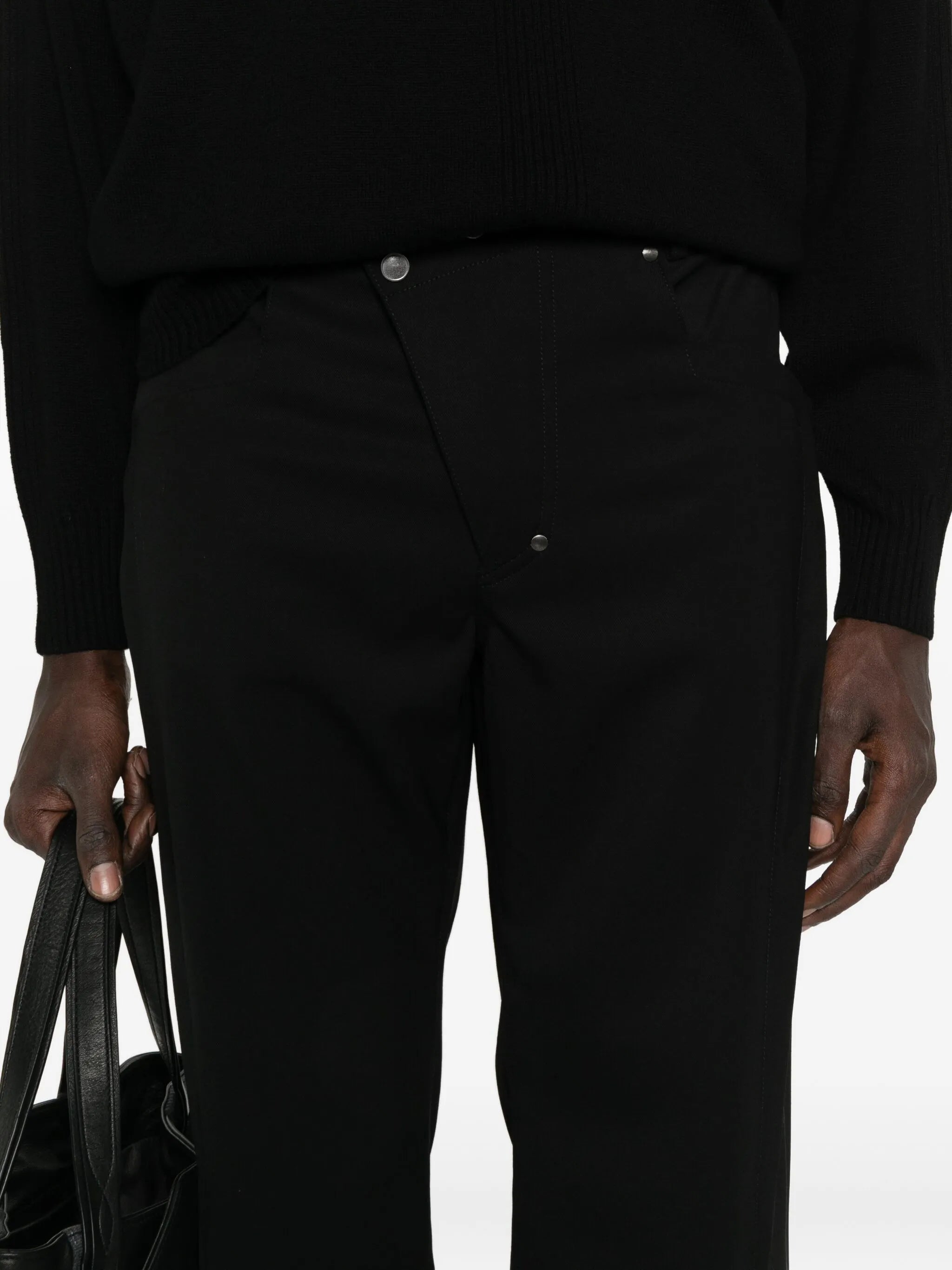 studded-embellishment trousers
