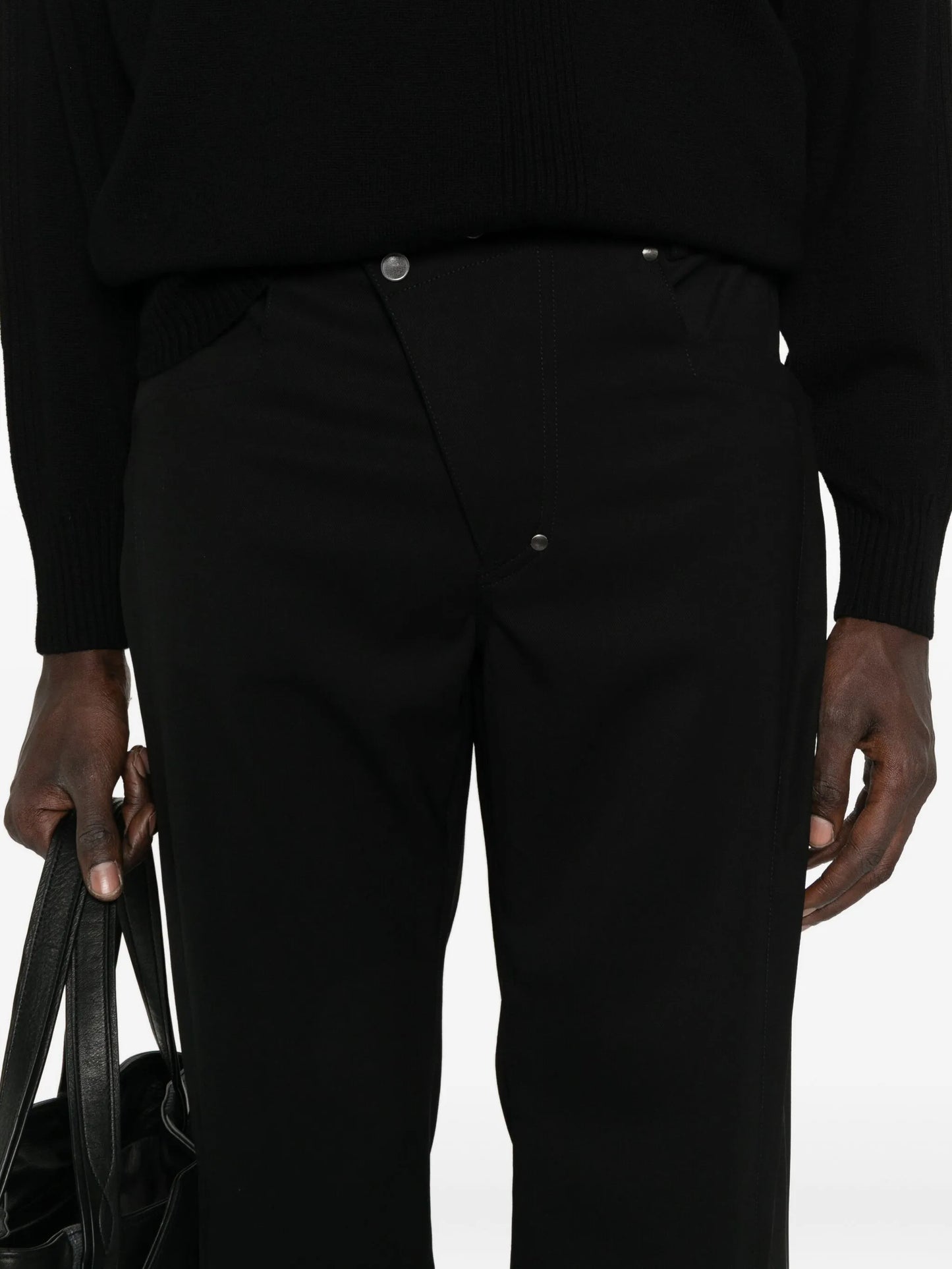 studded-embellishment trousers