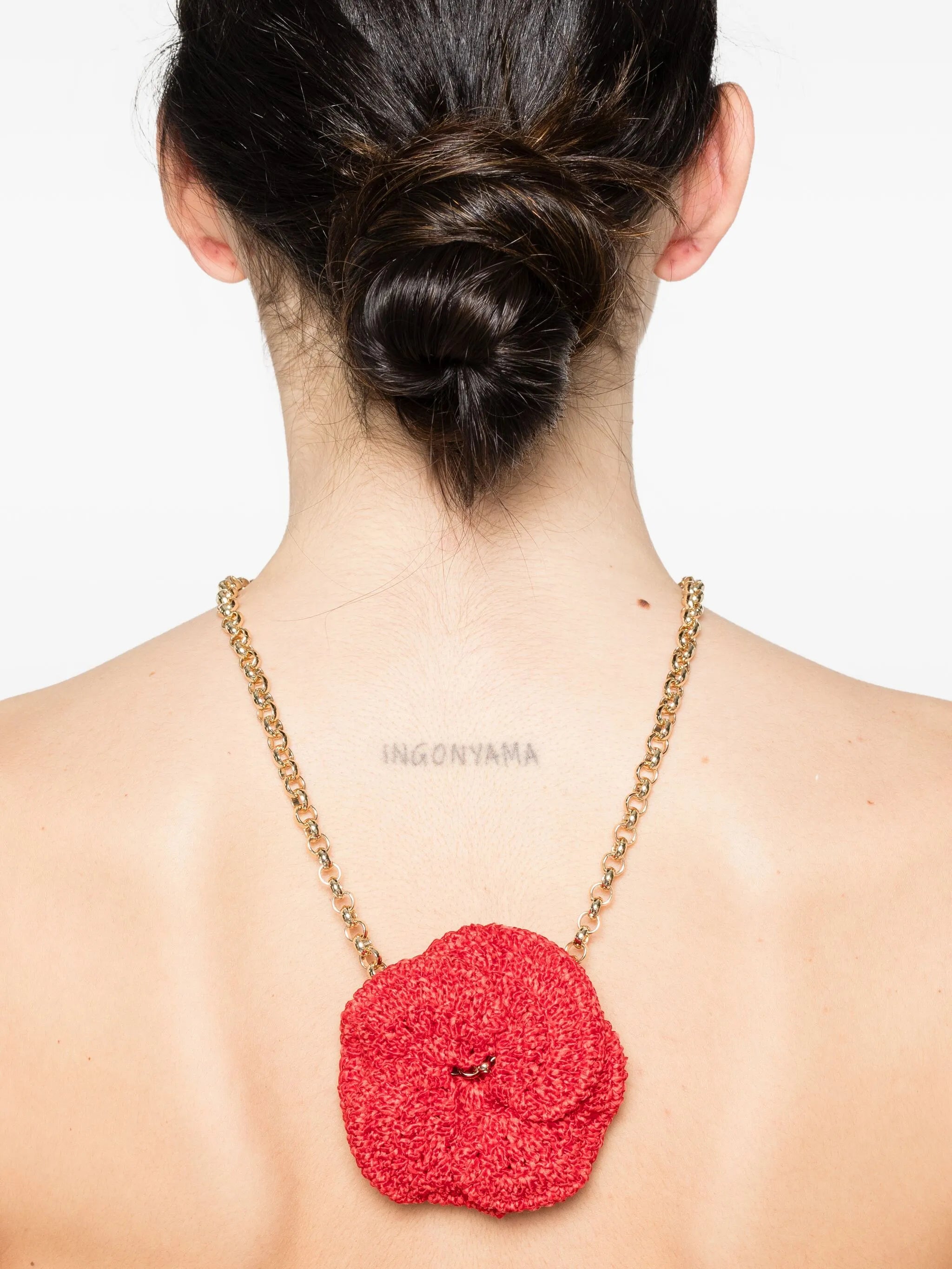 crochet-rose chain necklace