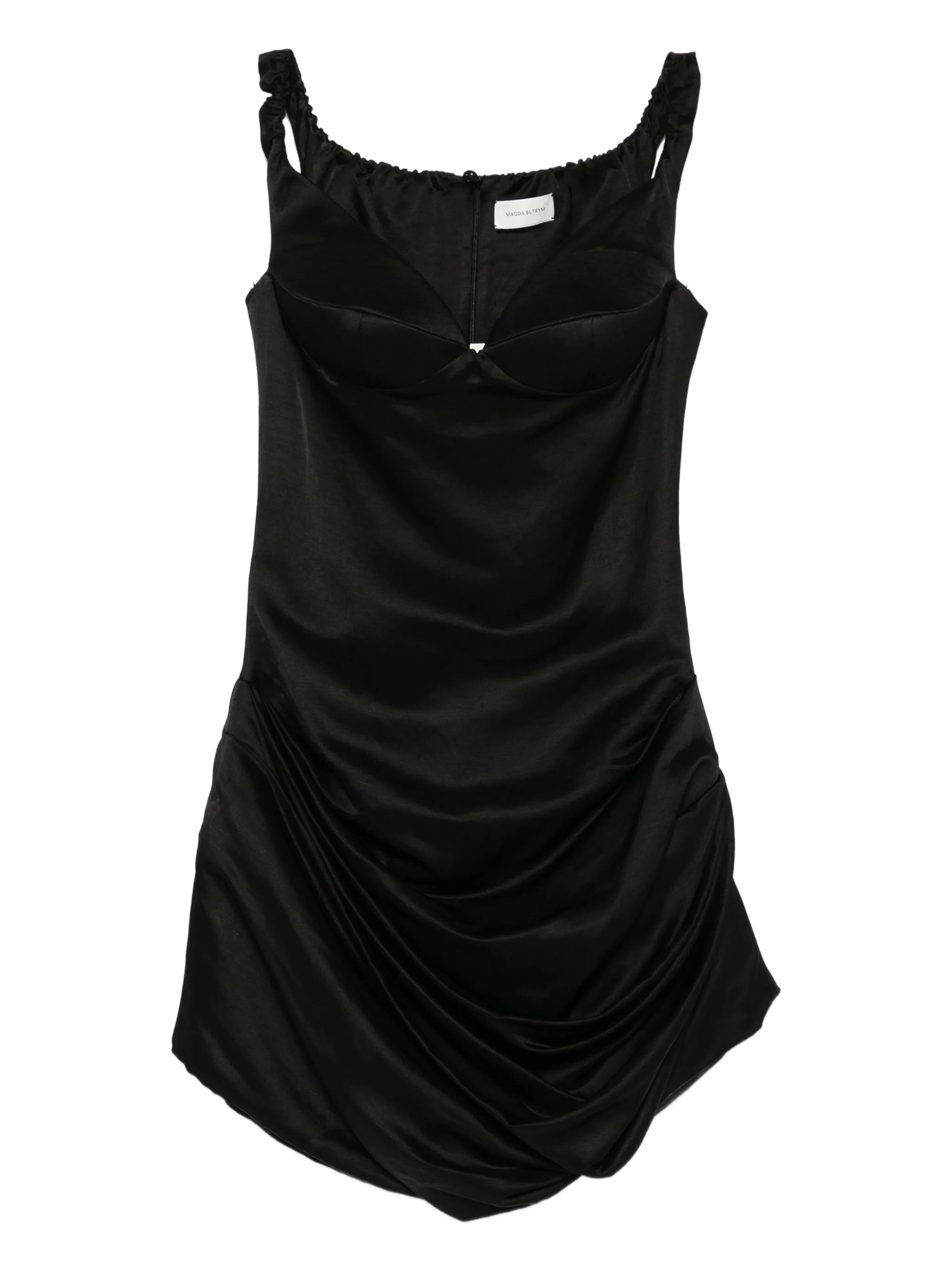 draped mini dress
