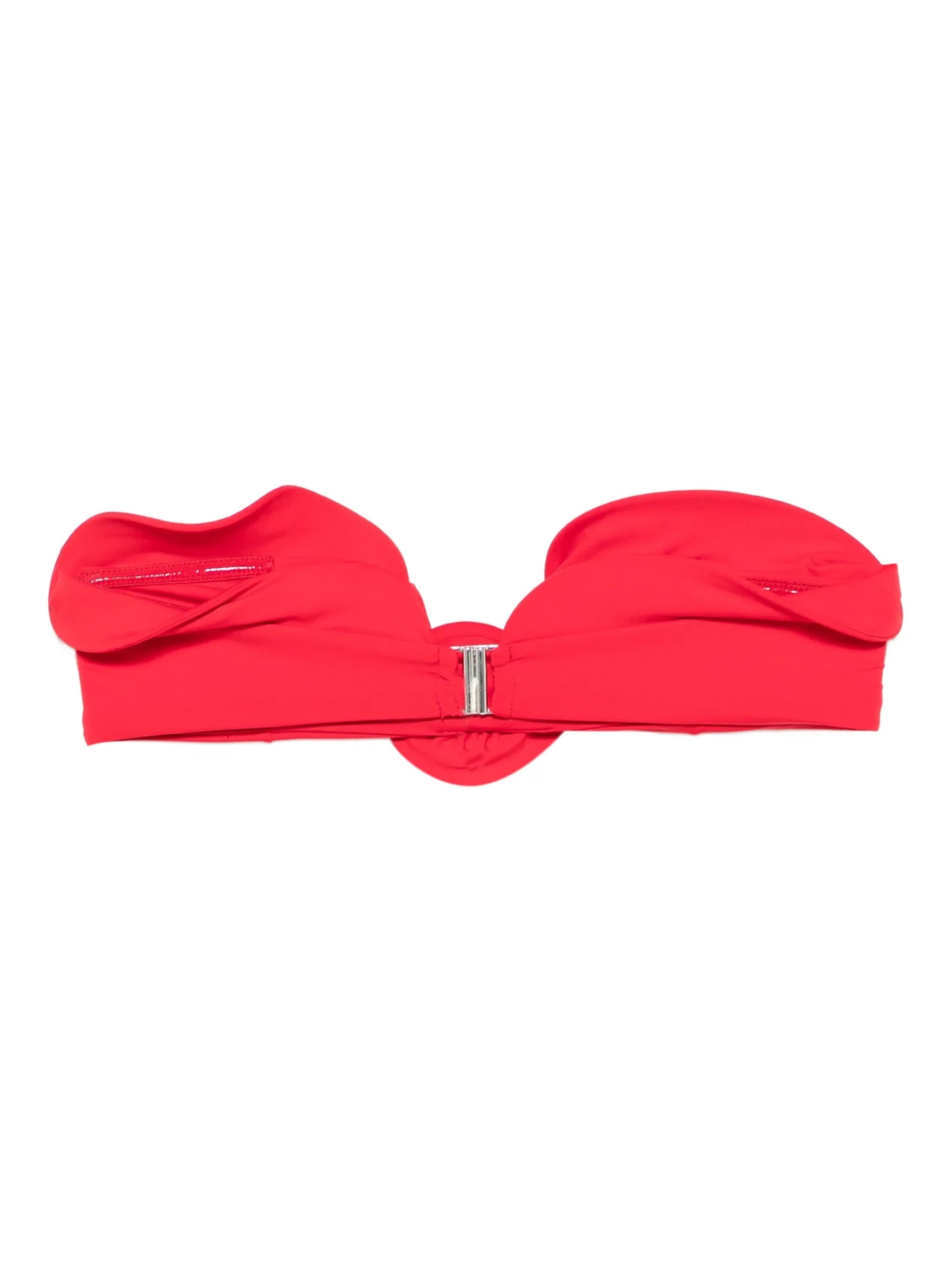 rose-appliqué bikini top