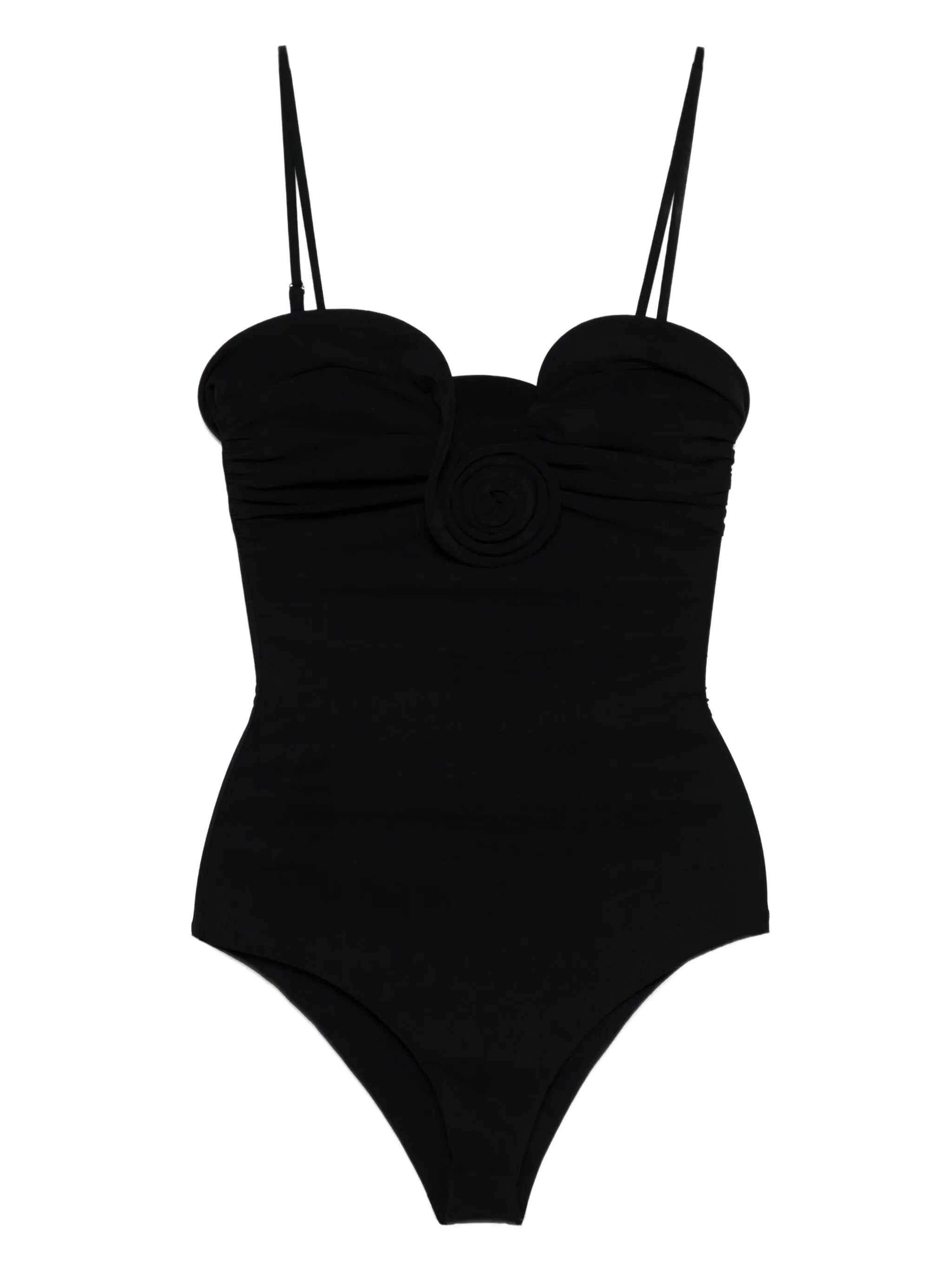 rose-embellished swimsuit