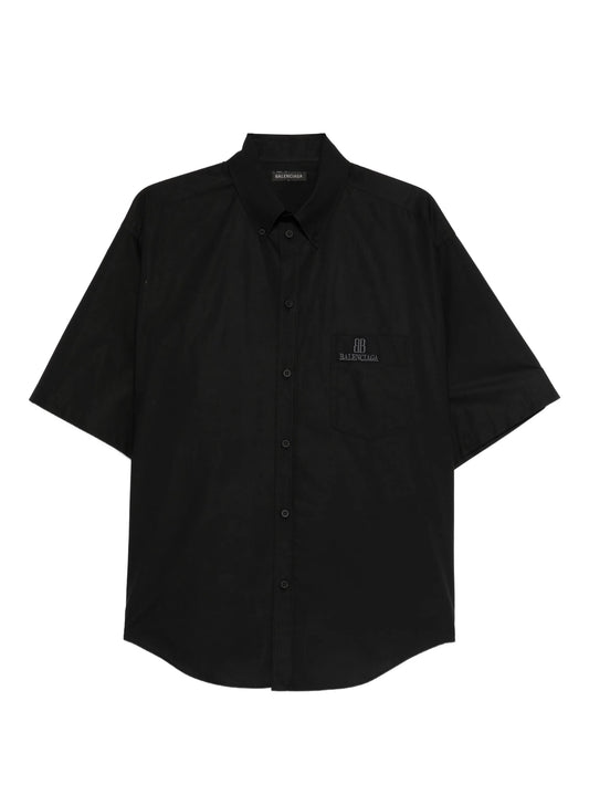 embroidered-logo short-sleeve shirt
