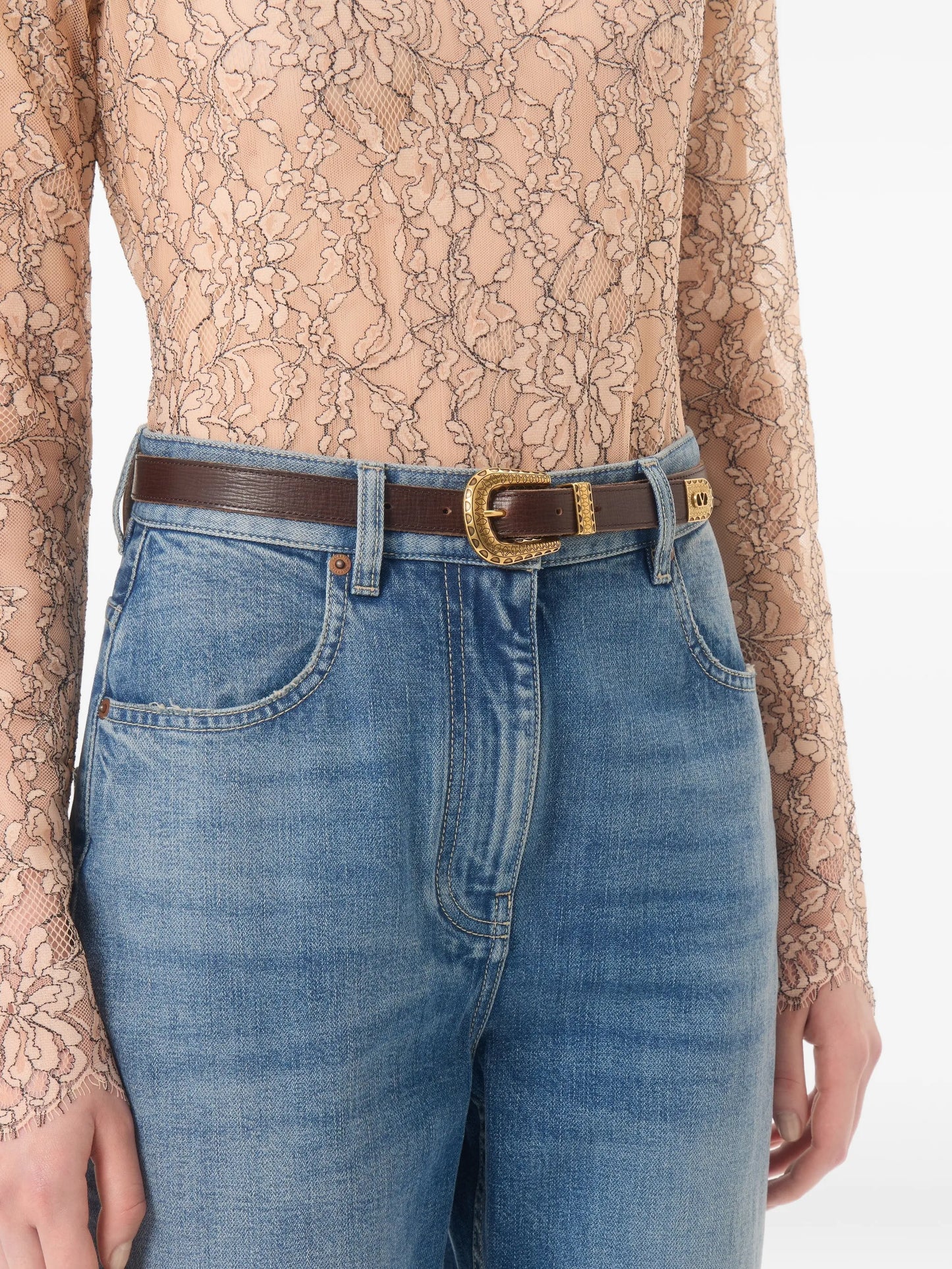 VLogo Signature calfskin belt 20mm