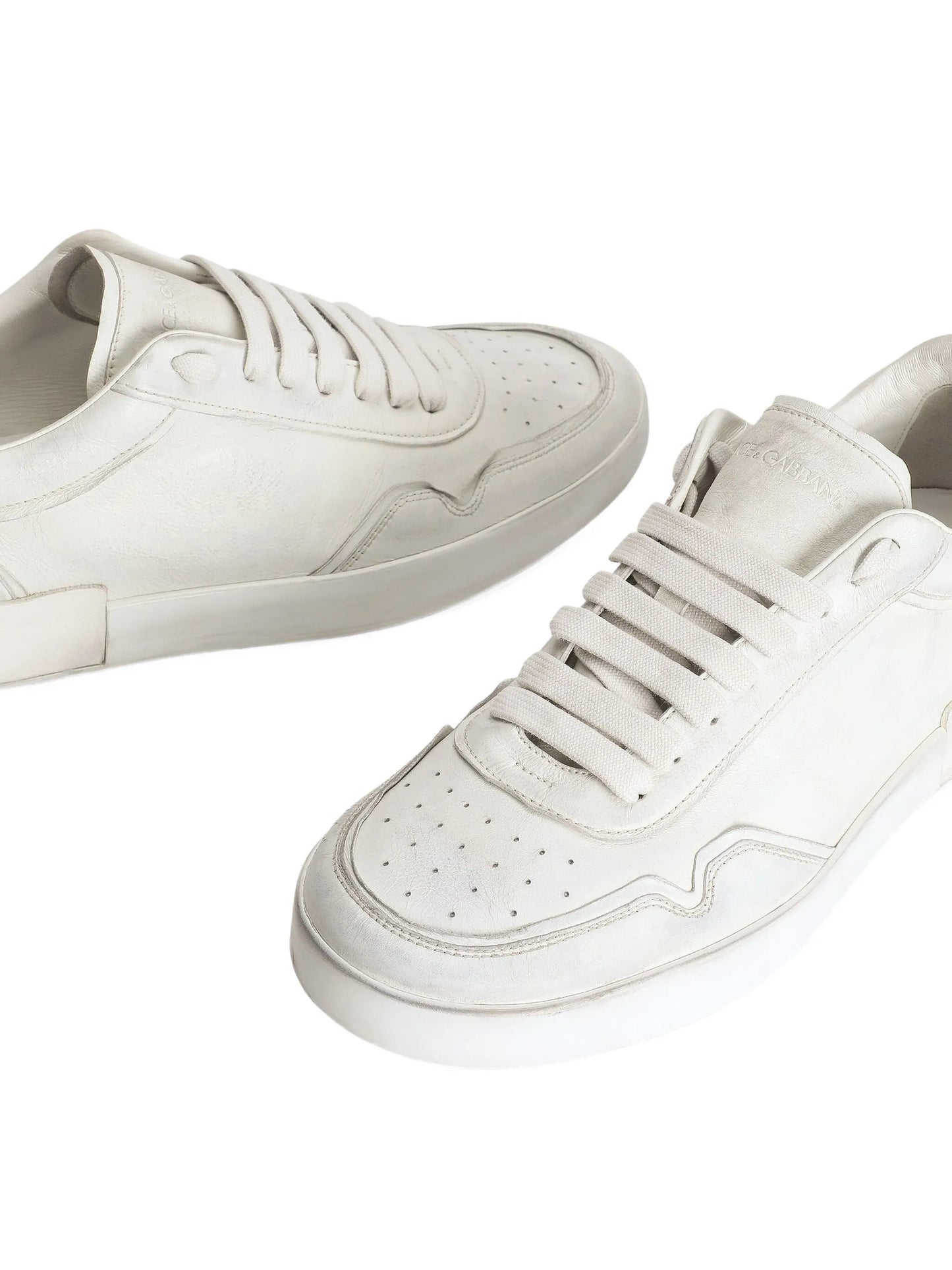 Portofino leather lace-up trainers