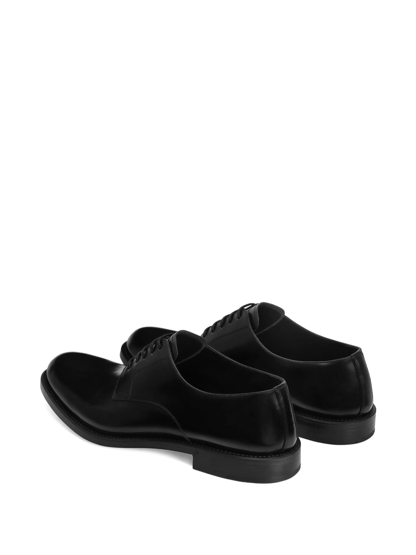 brushed lace-up derby shoes