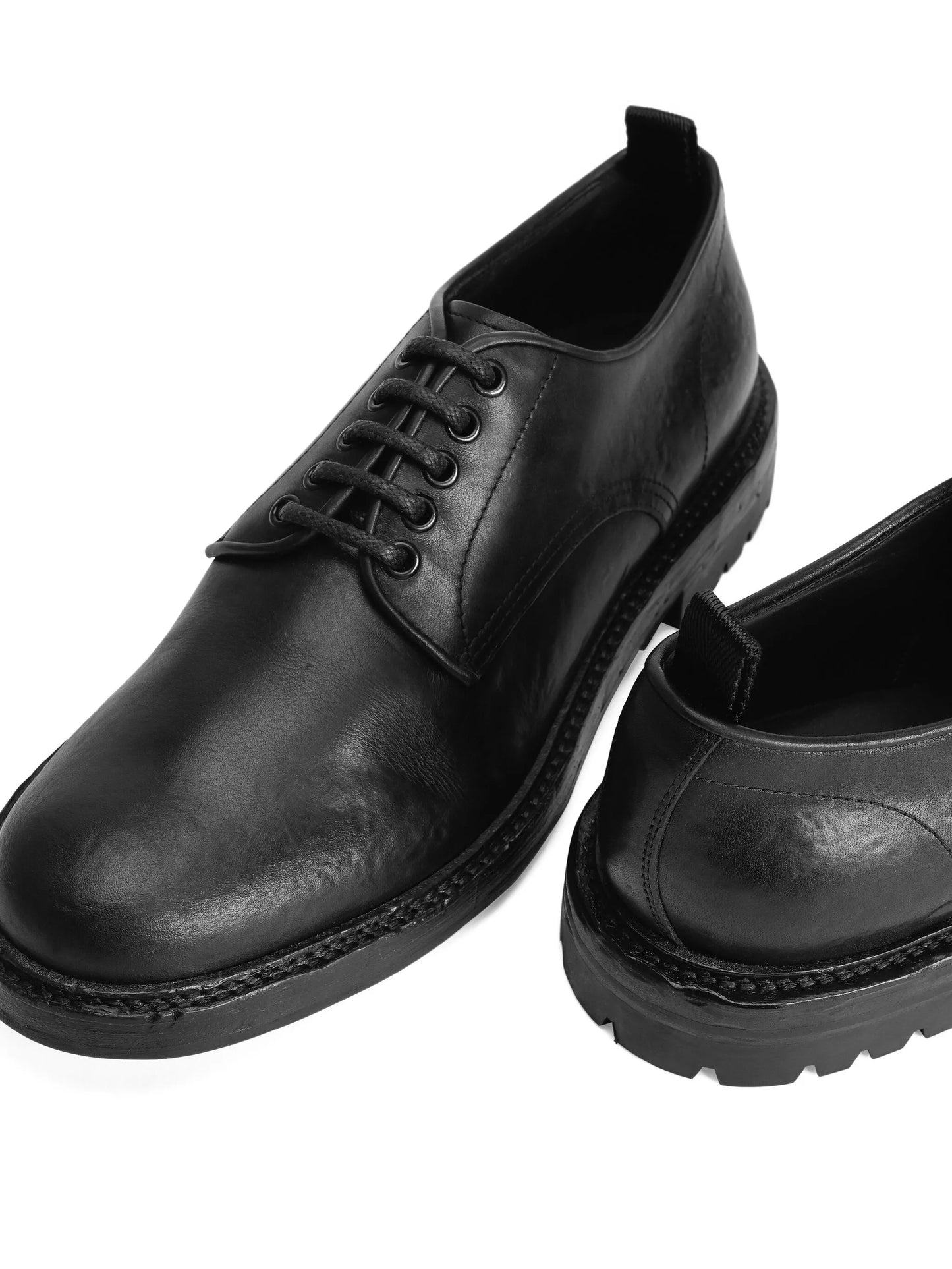 lace-up leather oxford shoes