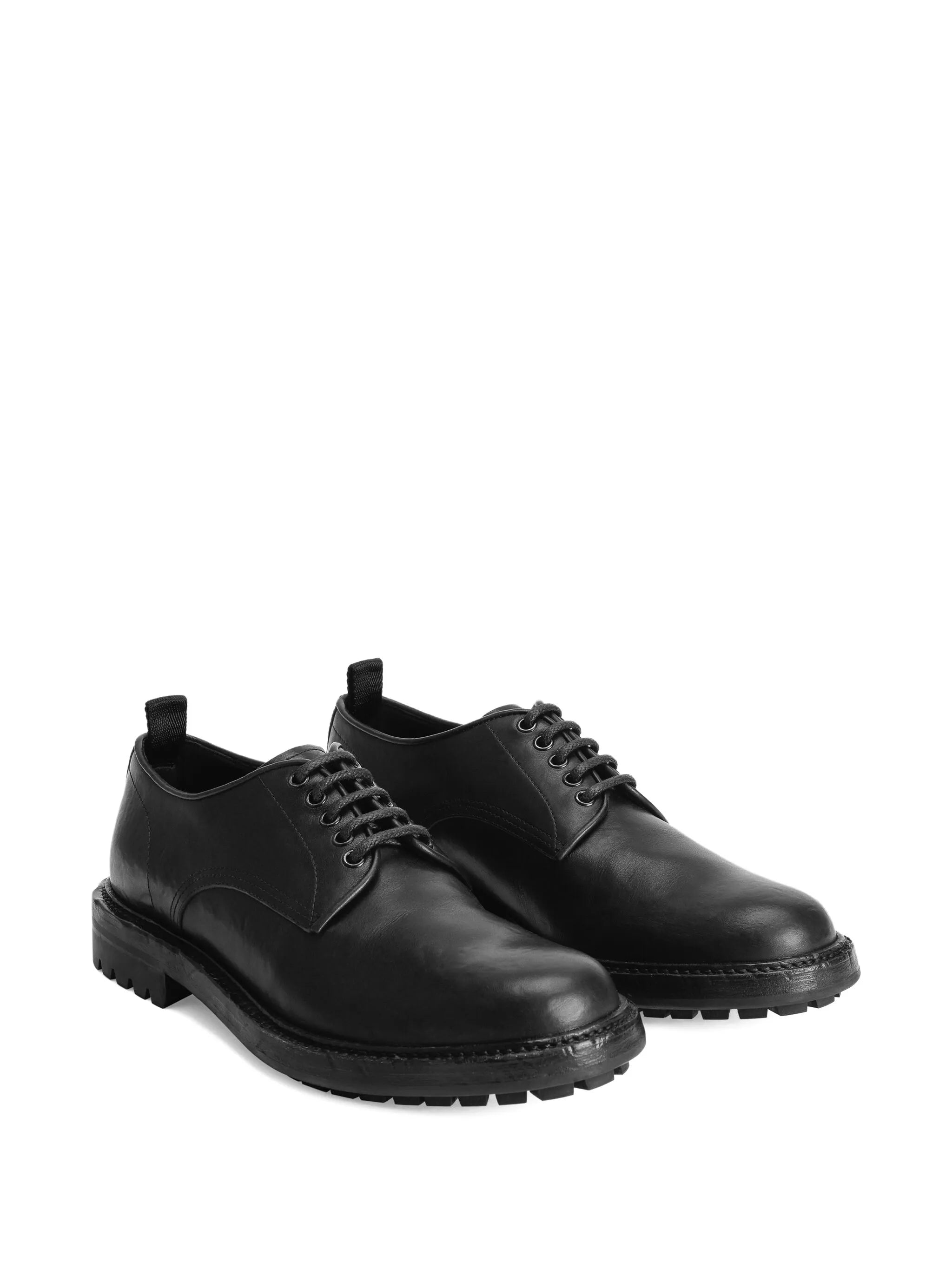 lace-up leather oxford shoes
