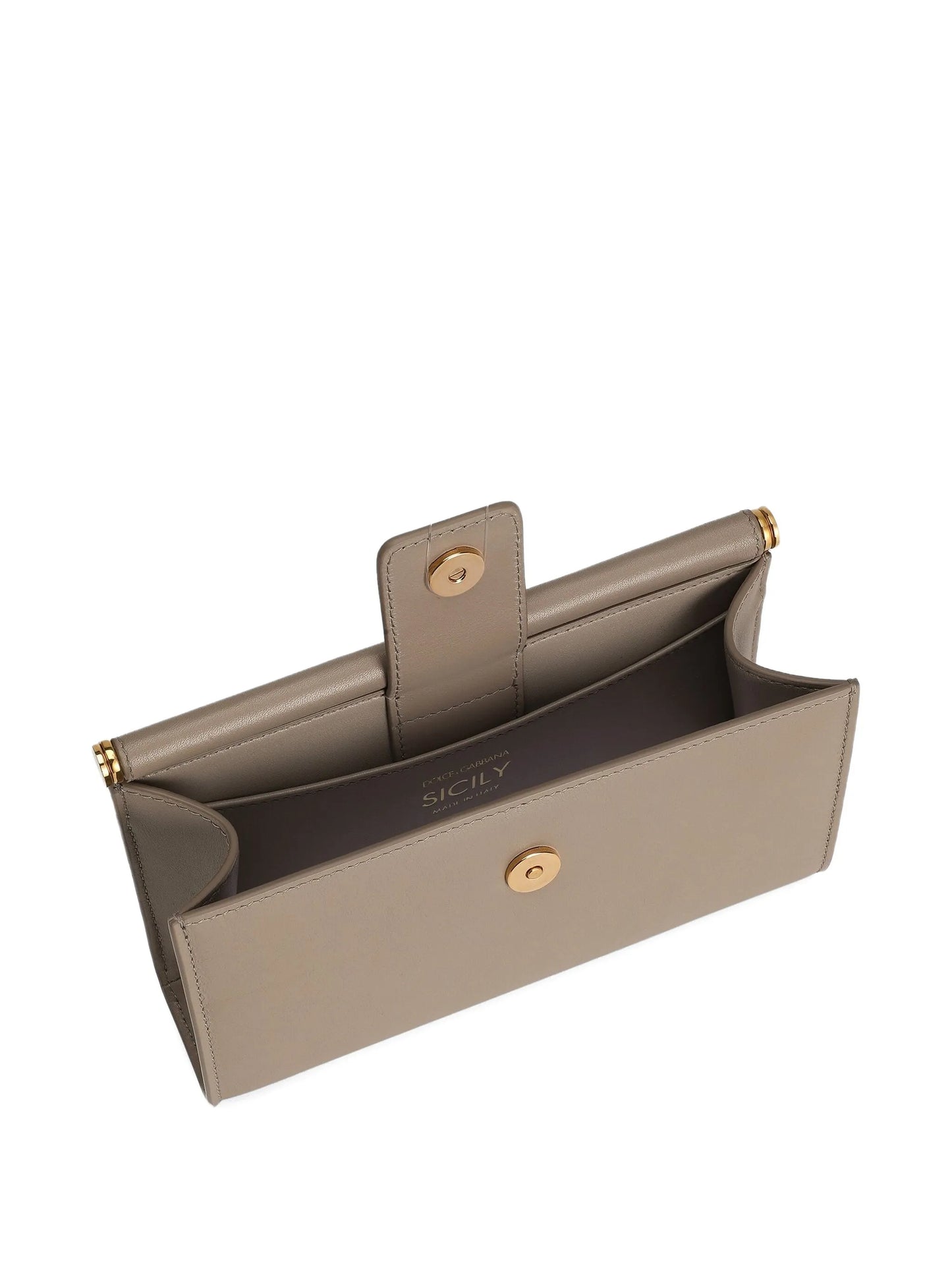 clasp-fastening leather mini bag