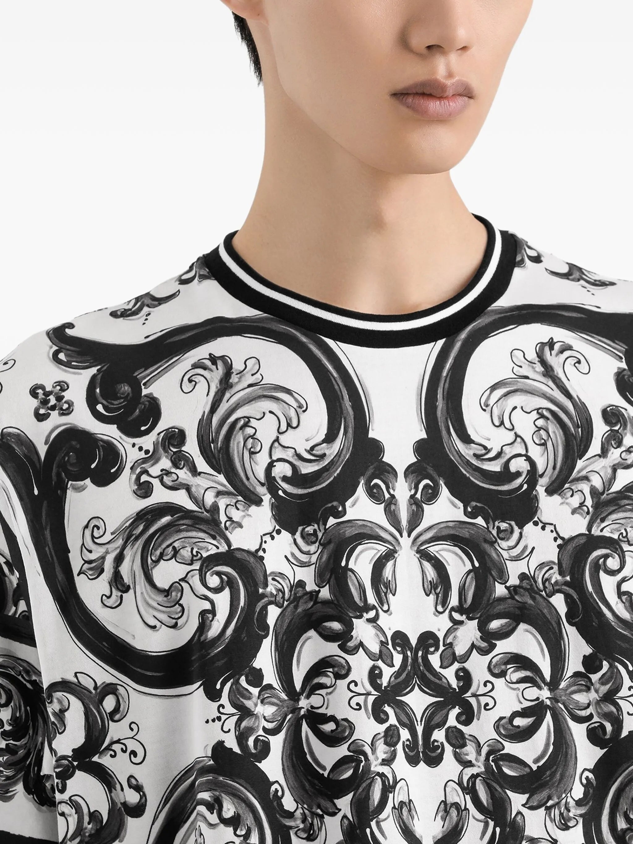 Majolica-print T-shirt
