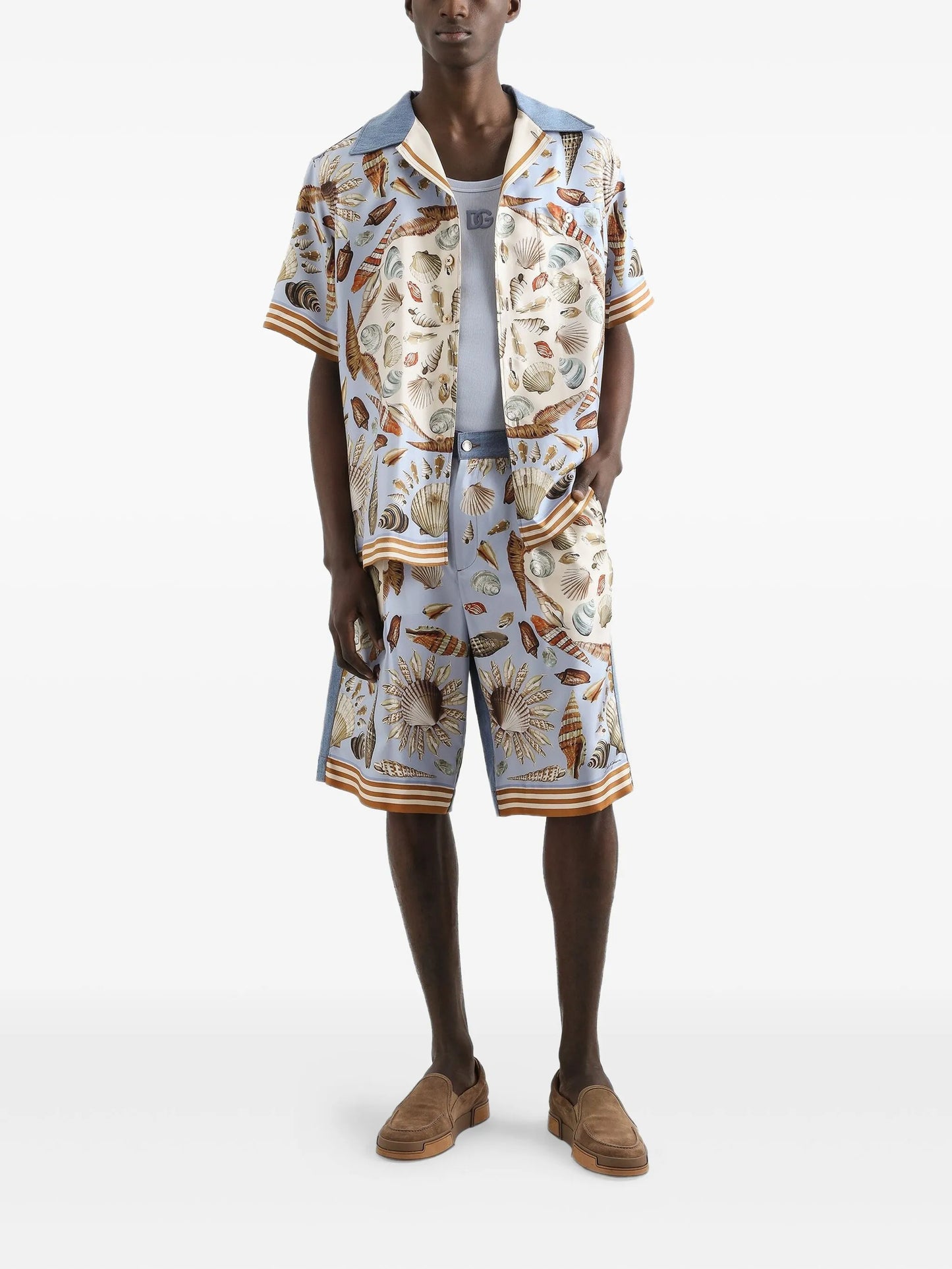 cotton-silk bermuda shorts