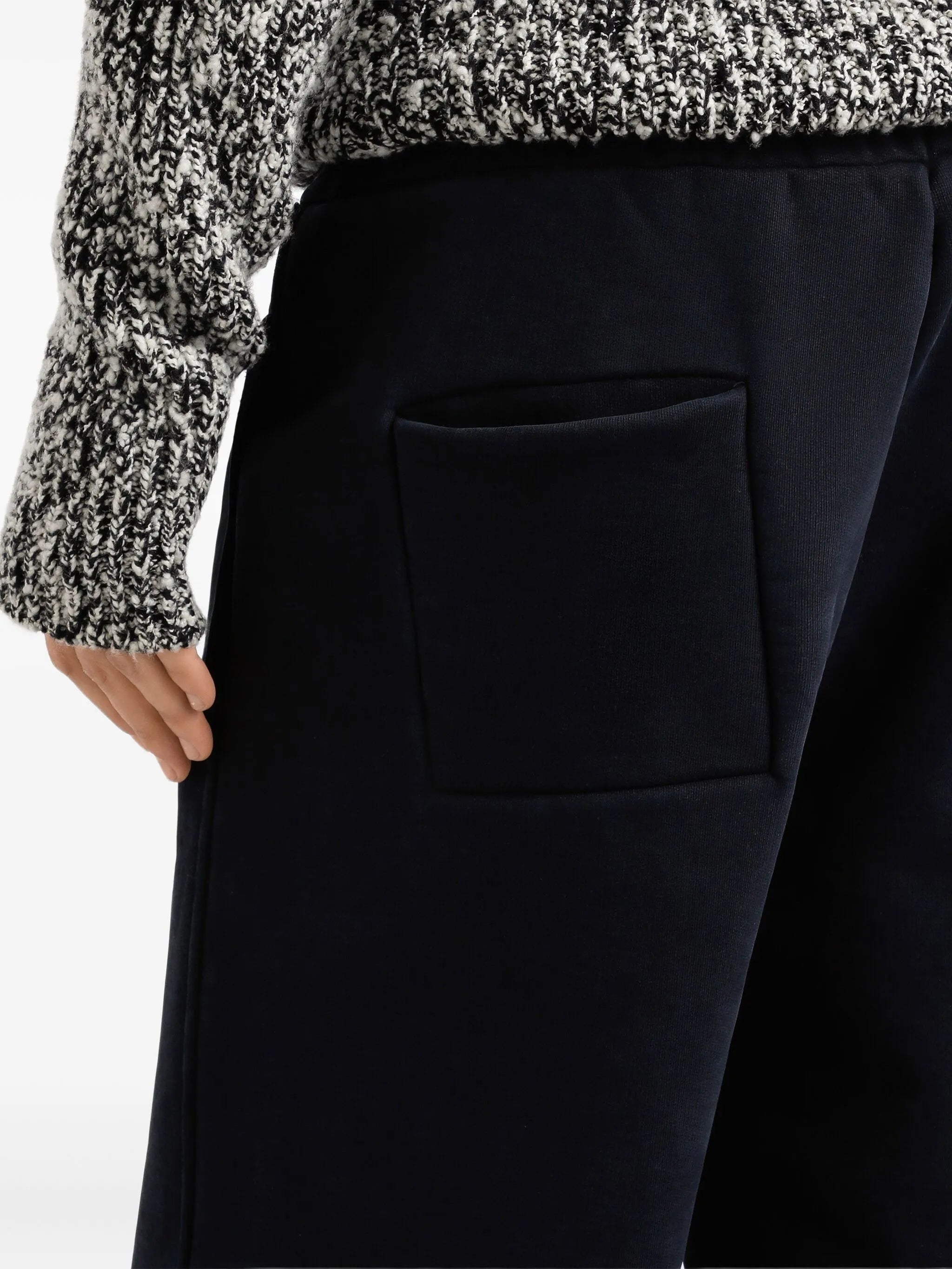 elasticated-waistband panelled track pants