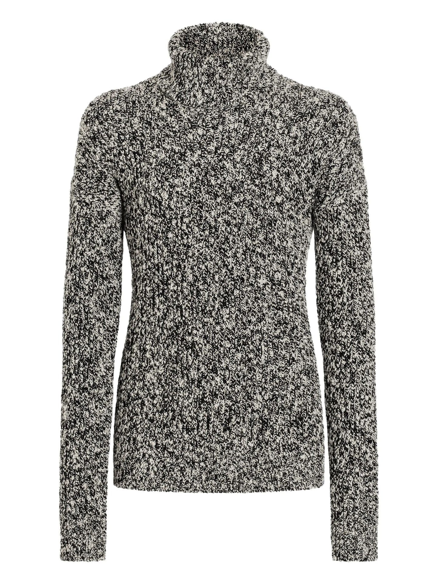 turtleneck marl-knit sweater